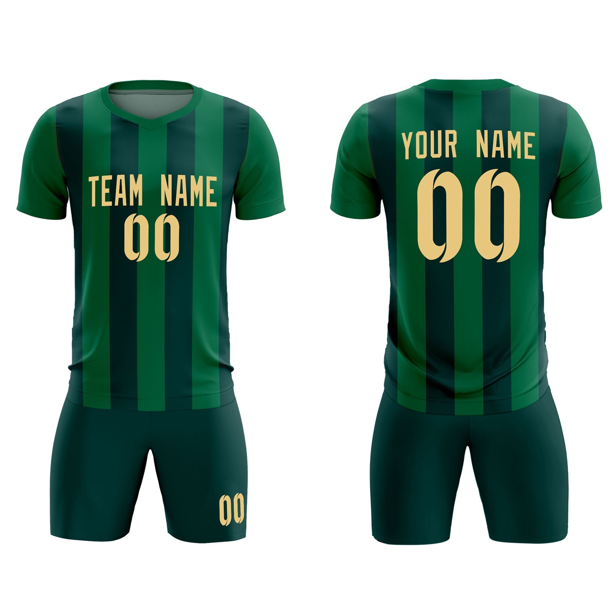 Benutzerdefinierte vertikale Streifen Casual Outdoor-Fußball-Sets-Trikot Benutzerdefinierte vertikale Streifen Casual Outdoor-Fußball-Sets-Trikot