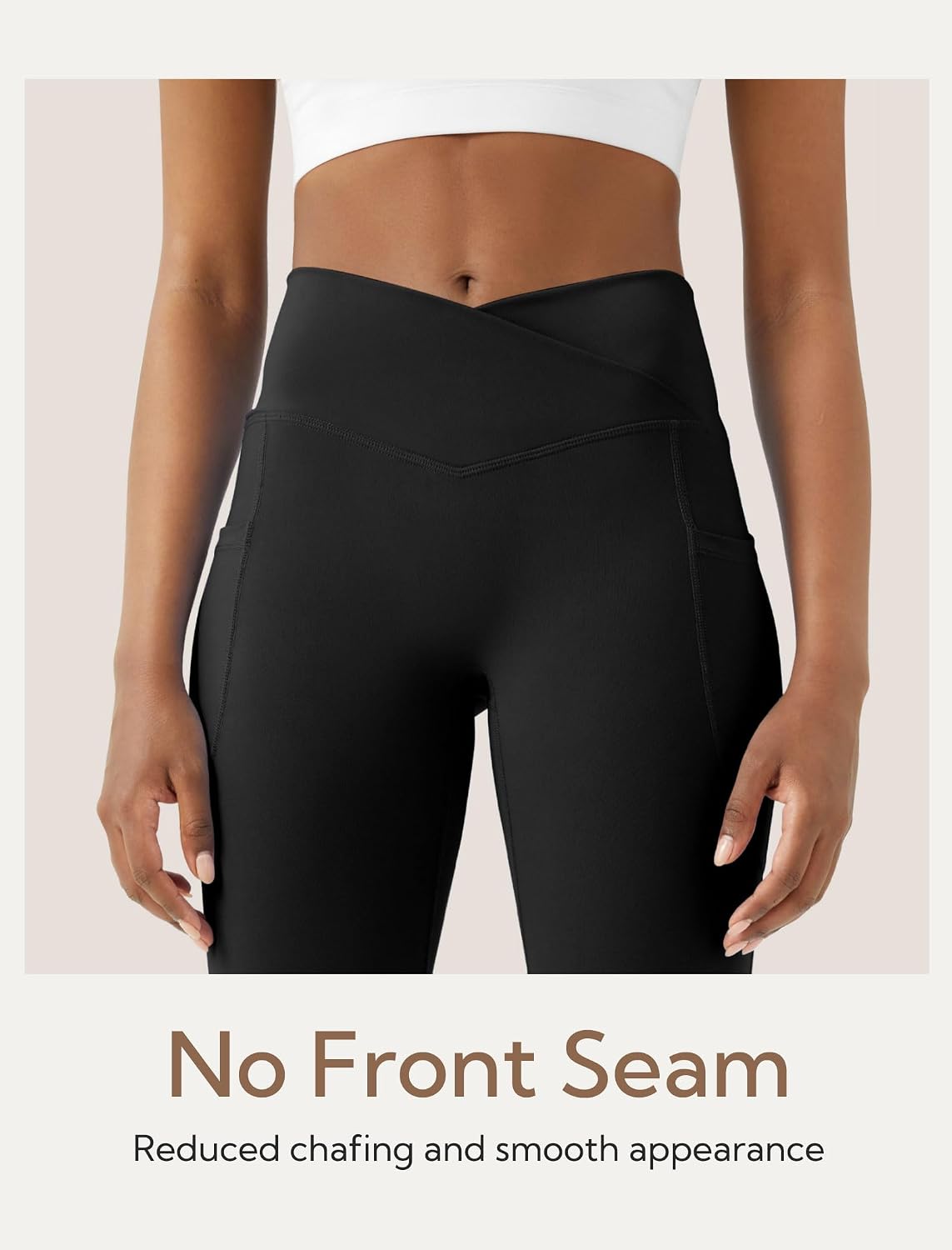 Women's Crossover High Waist Flare Yoga Pants Black