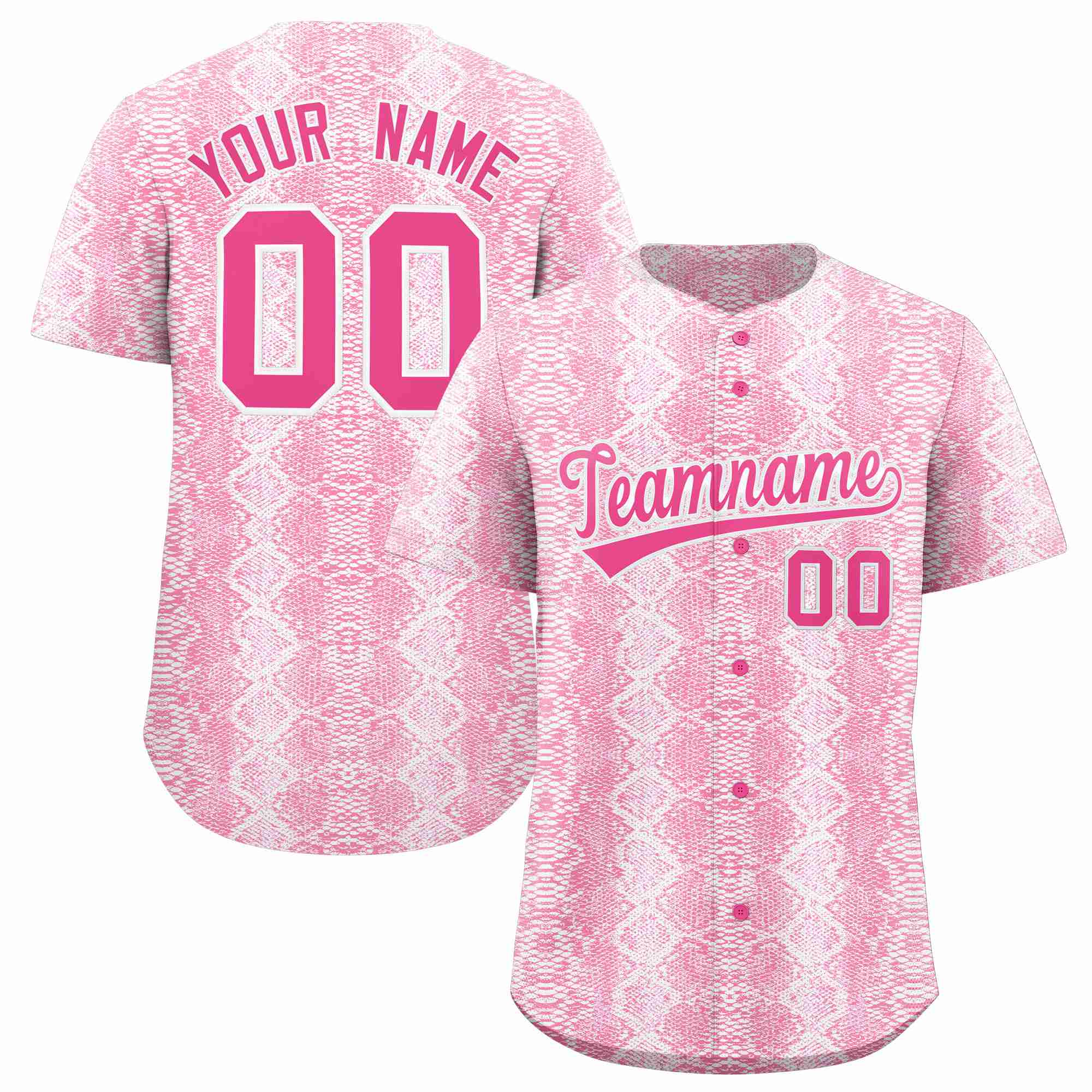 Benutzerdefiniertes authentisches Baseball-Trikot mit mehrfarbigem Schlangenledermuster