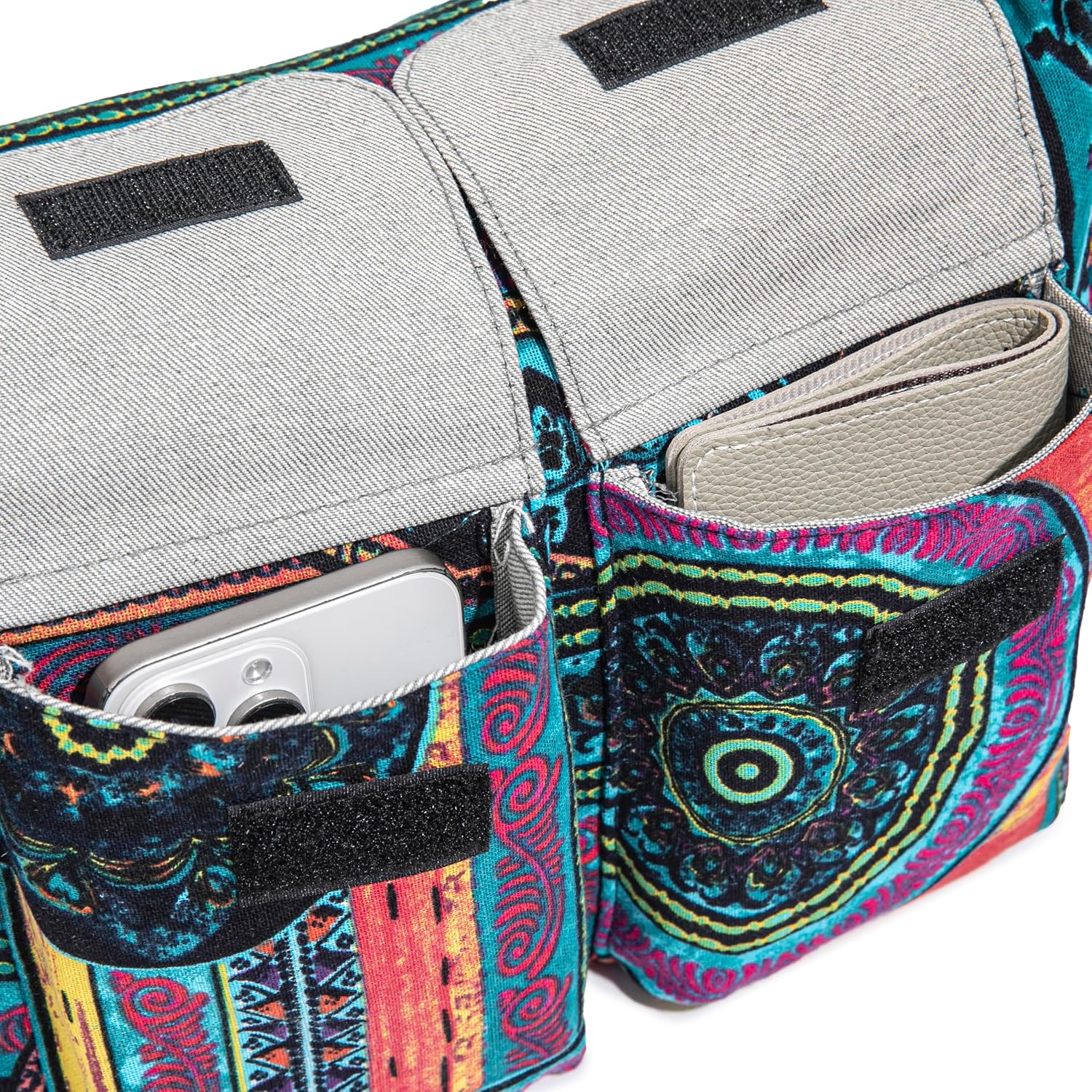 Women's Boho Canvas Hobo Bag Multicolor Crossbody Purse