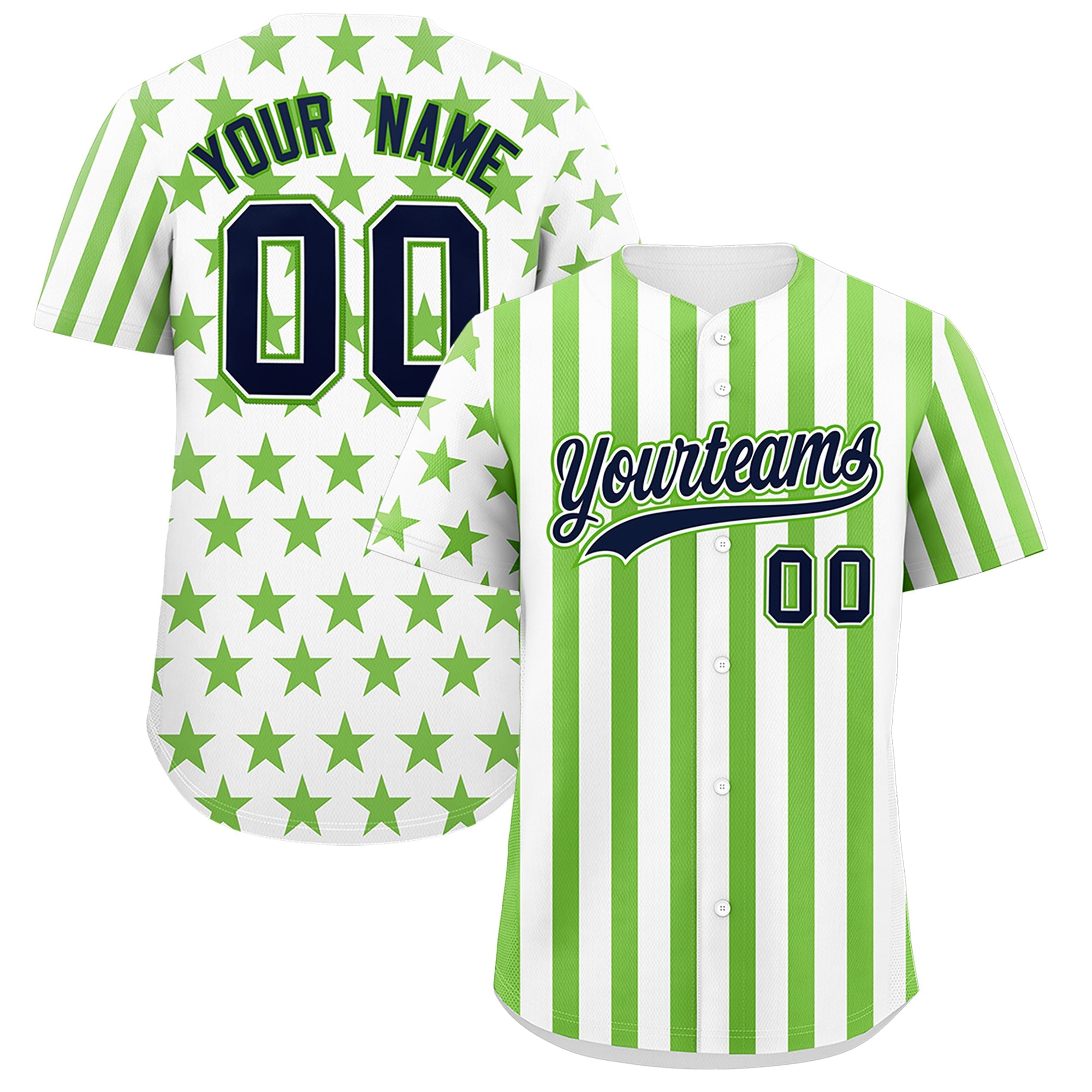 Benutzerdefiniertes Graffiti-Muster-Baseball-Trikot mit amerikanischer Flagge