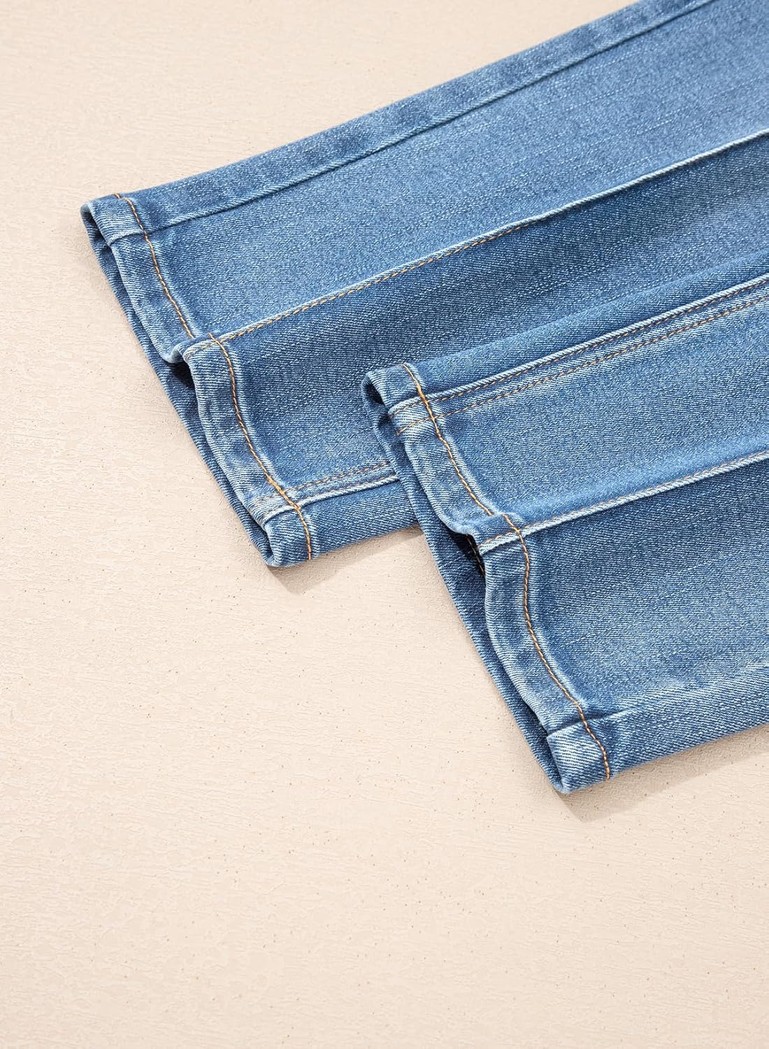 Women's Capri Jeans Mid Rise Skinny Stretchy Front Seam Leggings Denim Pants