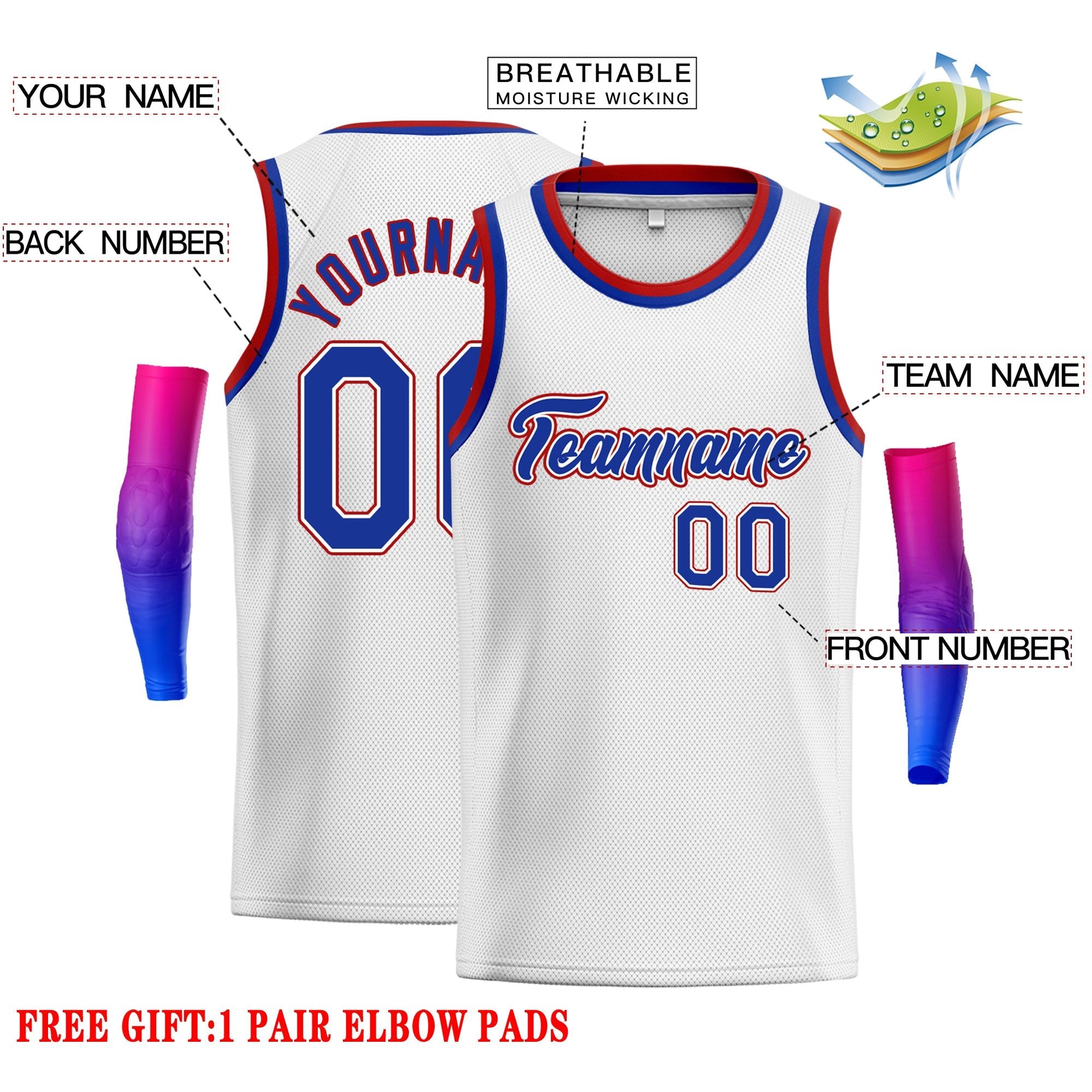 Custom Classic Tops Herren-Freizeit-Basketballtrikot