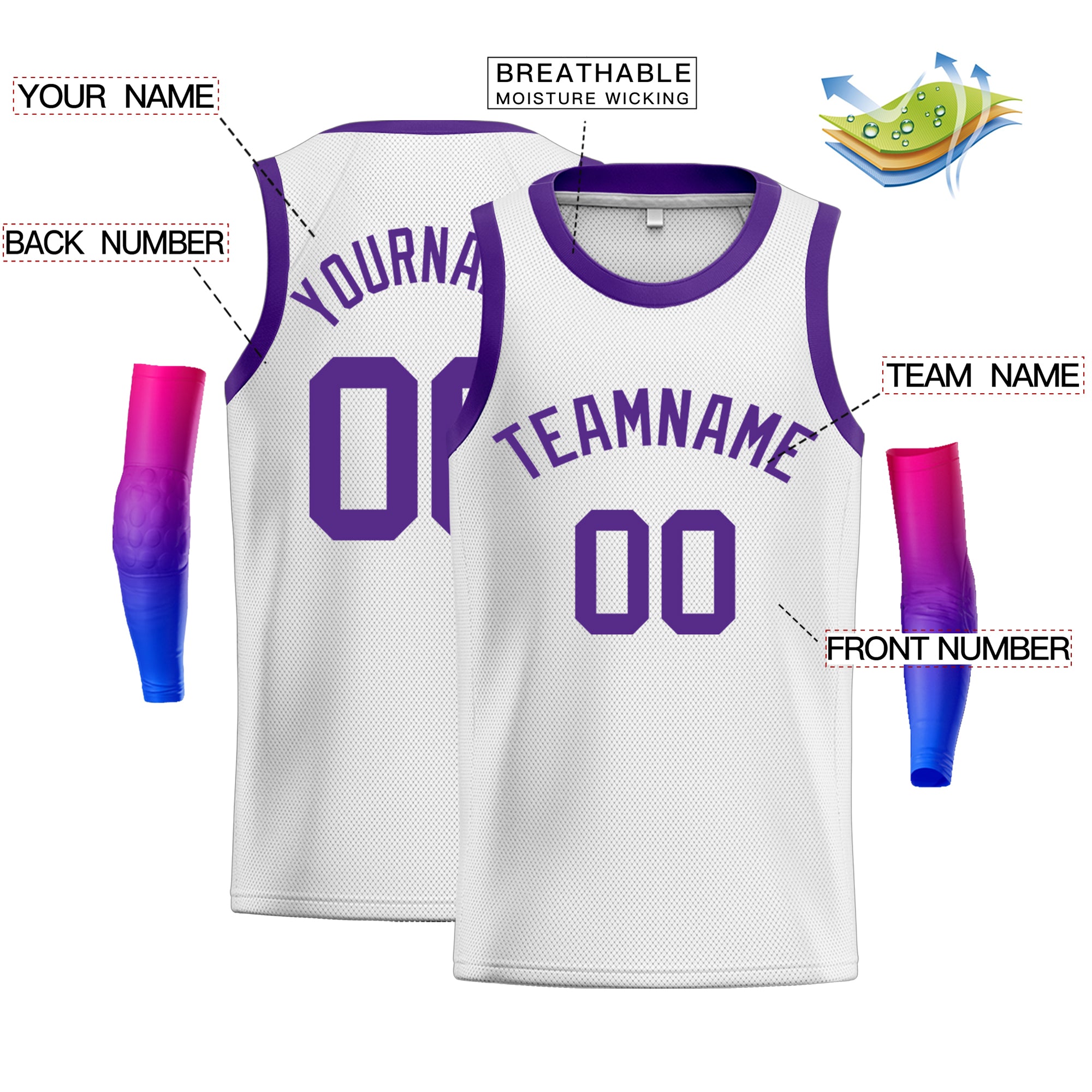 Custom Classic Tops Herren-Freizeit-Basketballtrikot