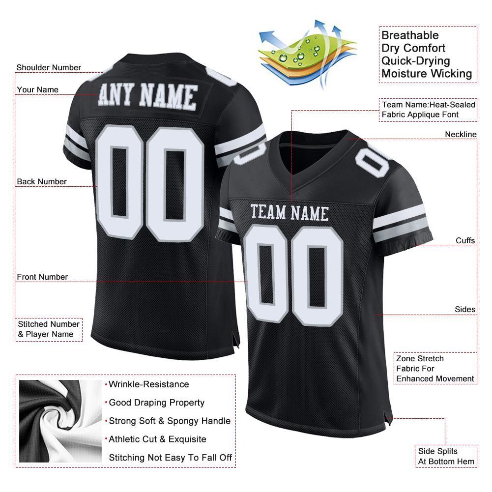 Maßgeschneidertes authentisches Mesh-Fußballtrikot im klassischen Stil