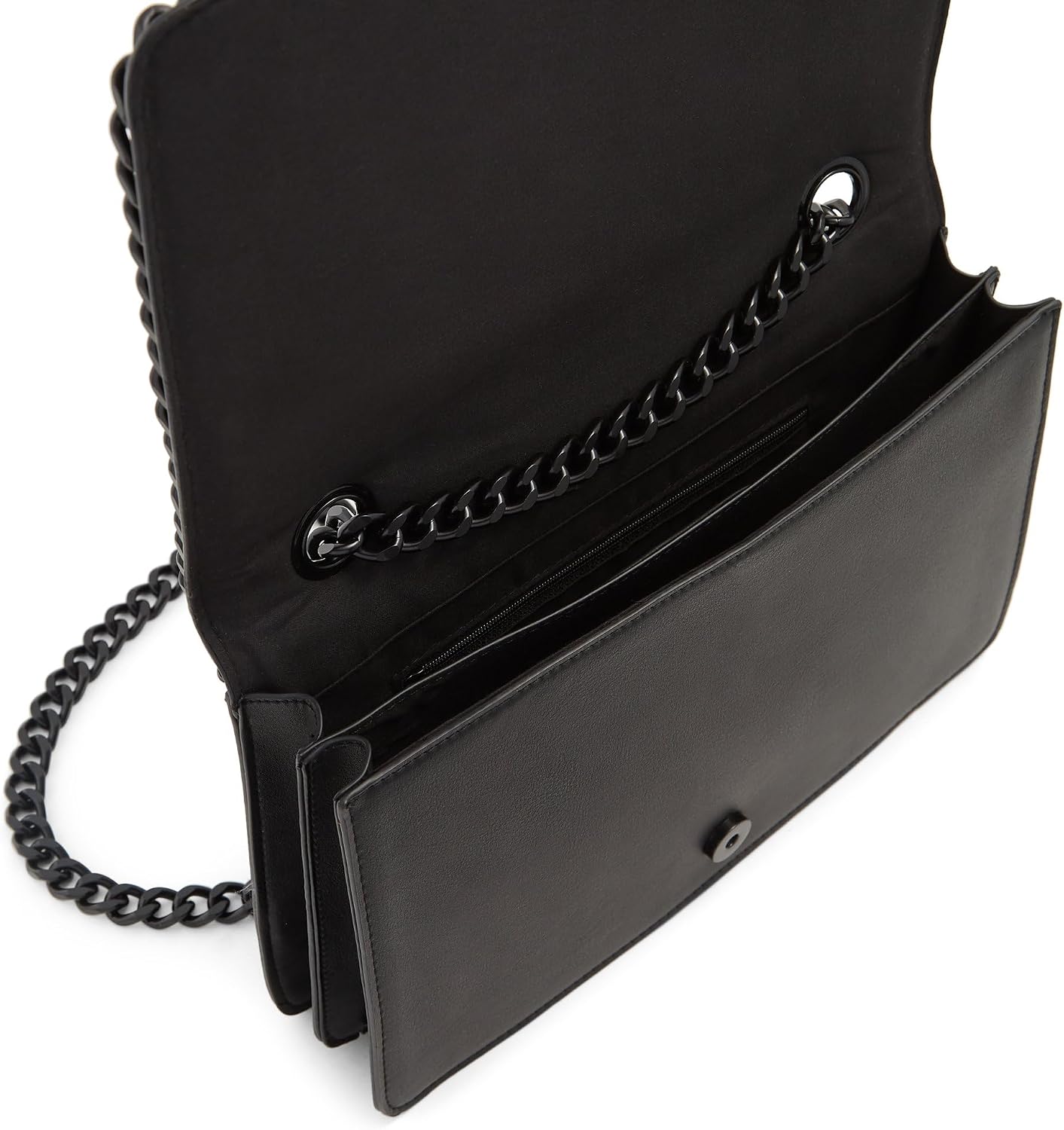 Women's Quilted Flap Crossbody Bag with Chain Strap