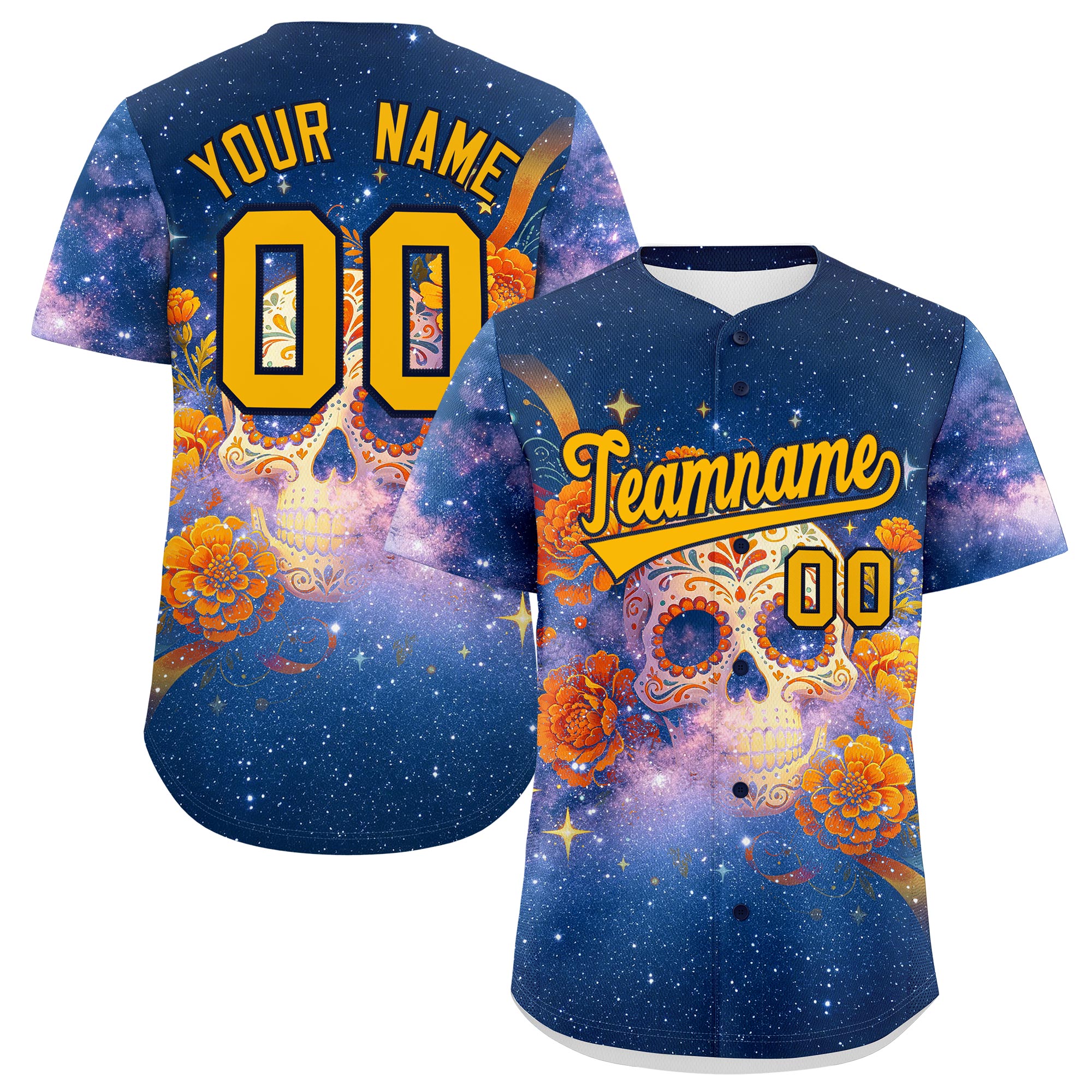 Benutzerdefiniertes Baseball-Trikot aus Stretchstoff mit Graffiti-Muster im mexikanischen Stil Benutzerdefiniertes Baseball-Trikot aus Stretchstoff mit Graffiti-Muster im mexikanischen Stil