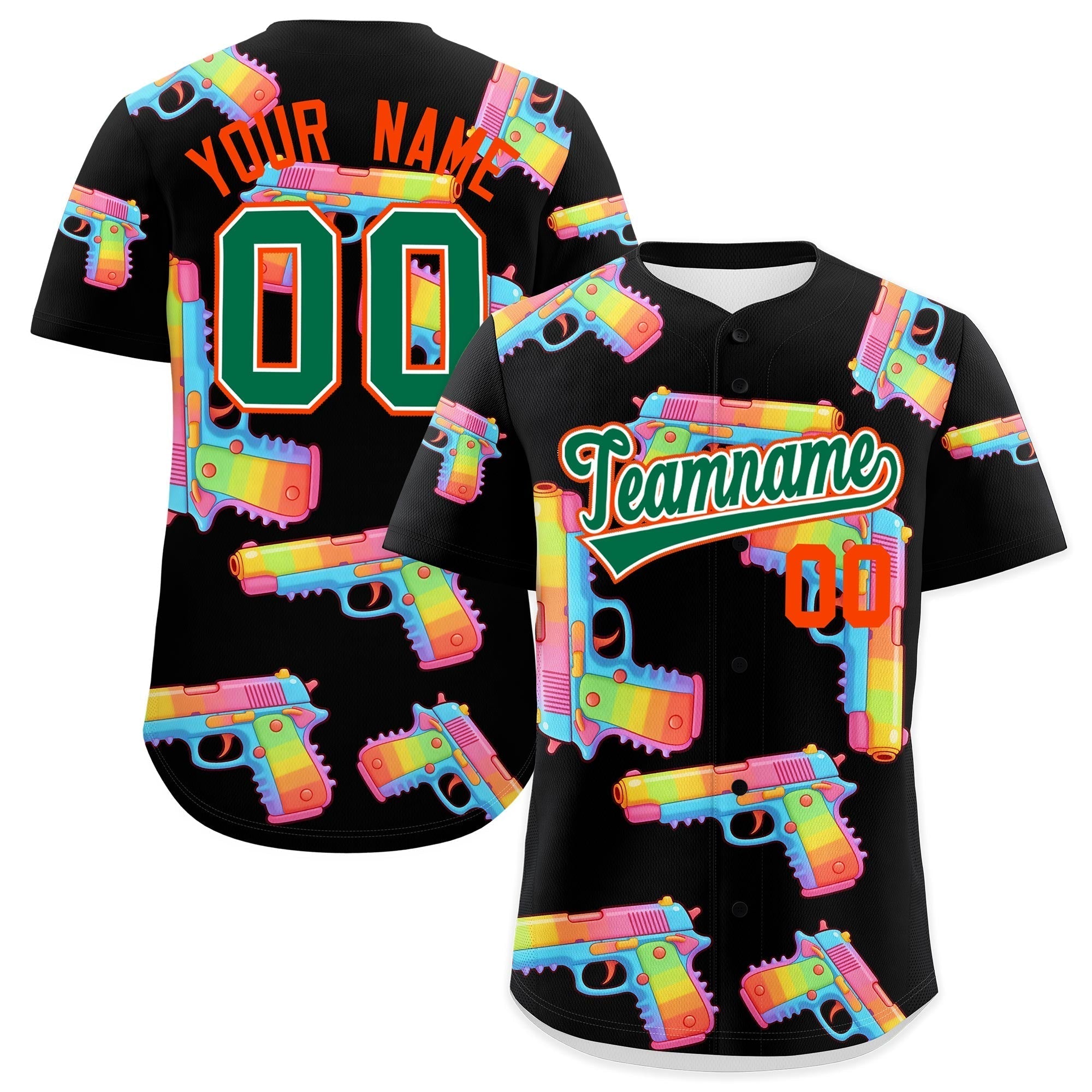 Individuelles, mit Zucker überzogenes, leichtes Baseball-Trikot mit Feuerkraft-Graffiti-Muster