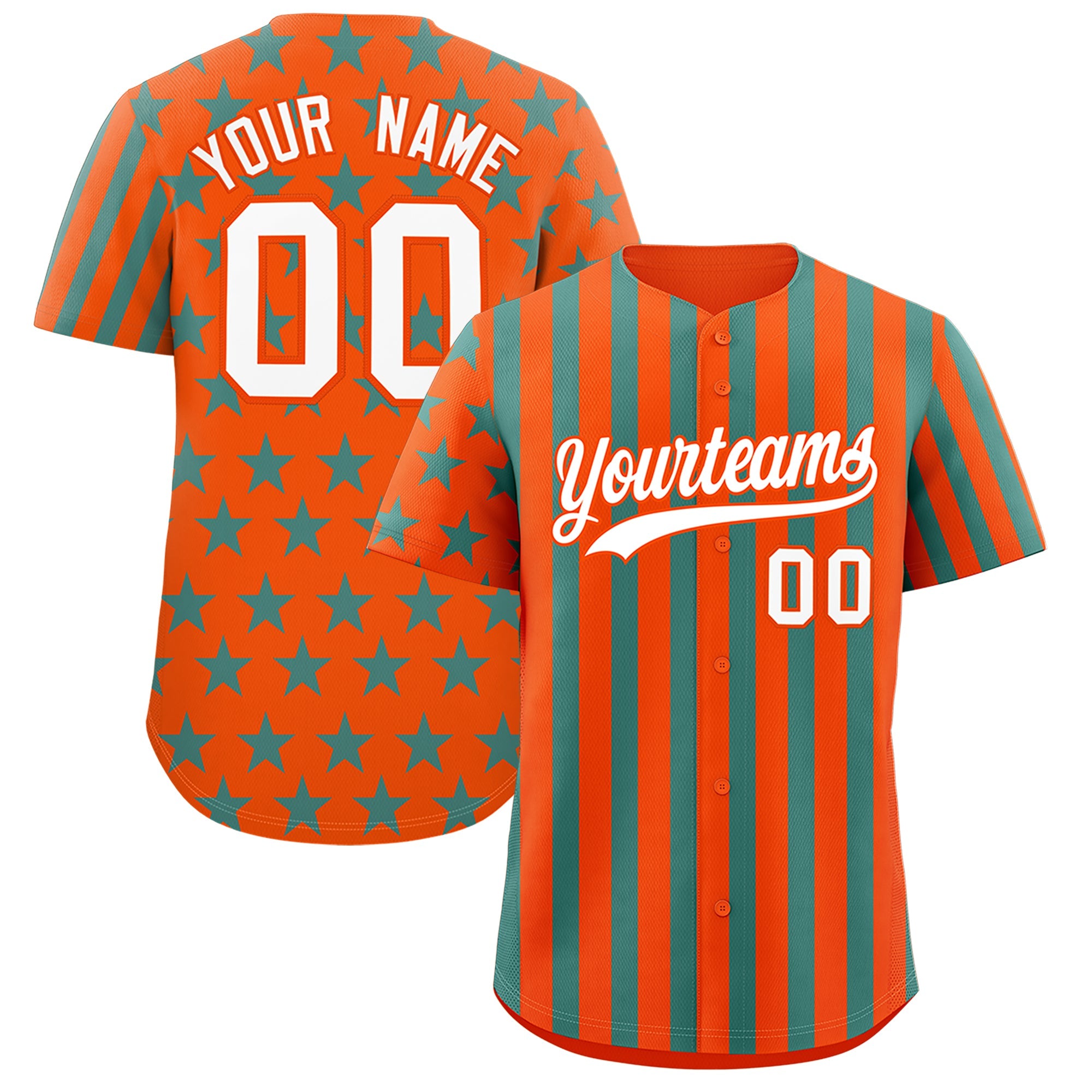 Benutzerdefiniertes Graffiti-Muster-Baseball-Trikot mit amerikanischer Flagge