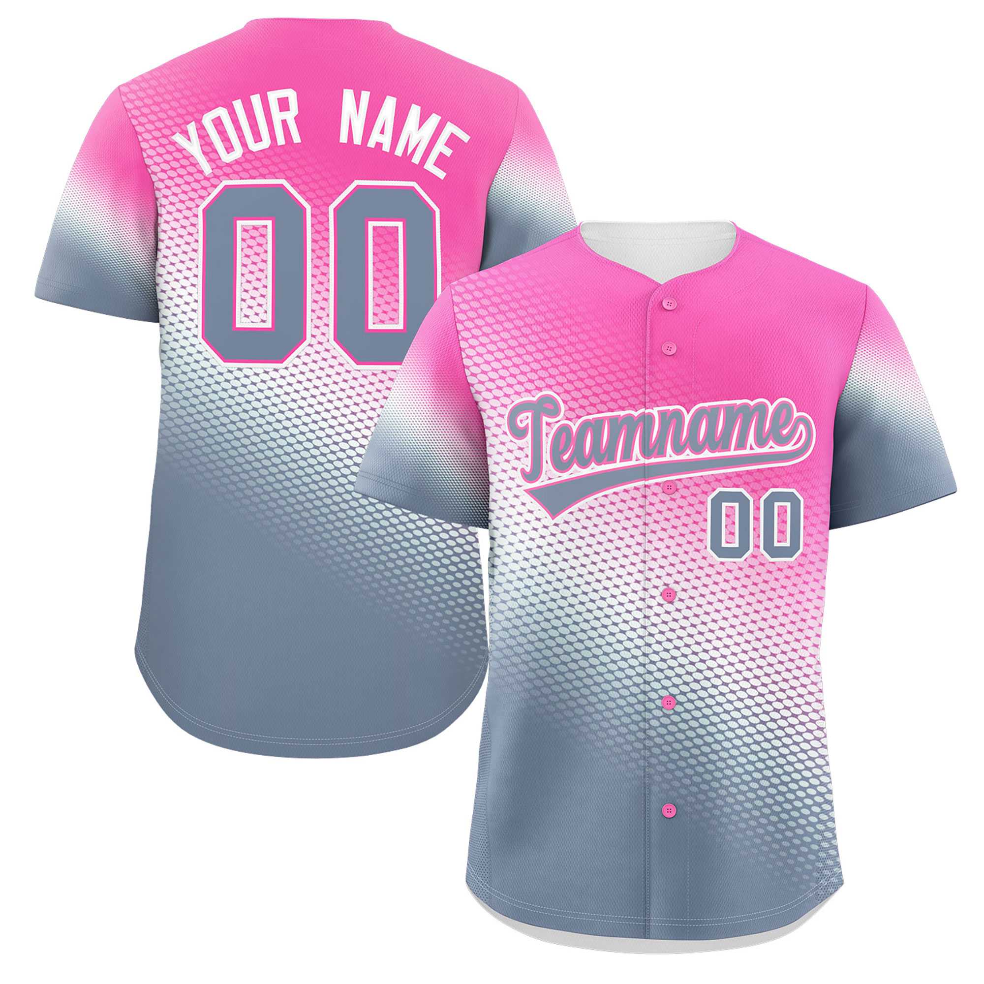 Benutzerdefiniertes Tiny Spot Gradient Fashion Authentisches Baseball-Trikot