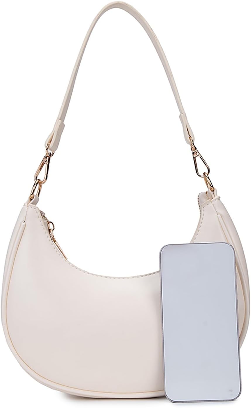 Women's Small Crescent Hobo Purse with Zipper