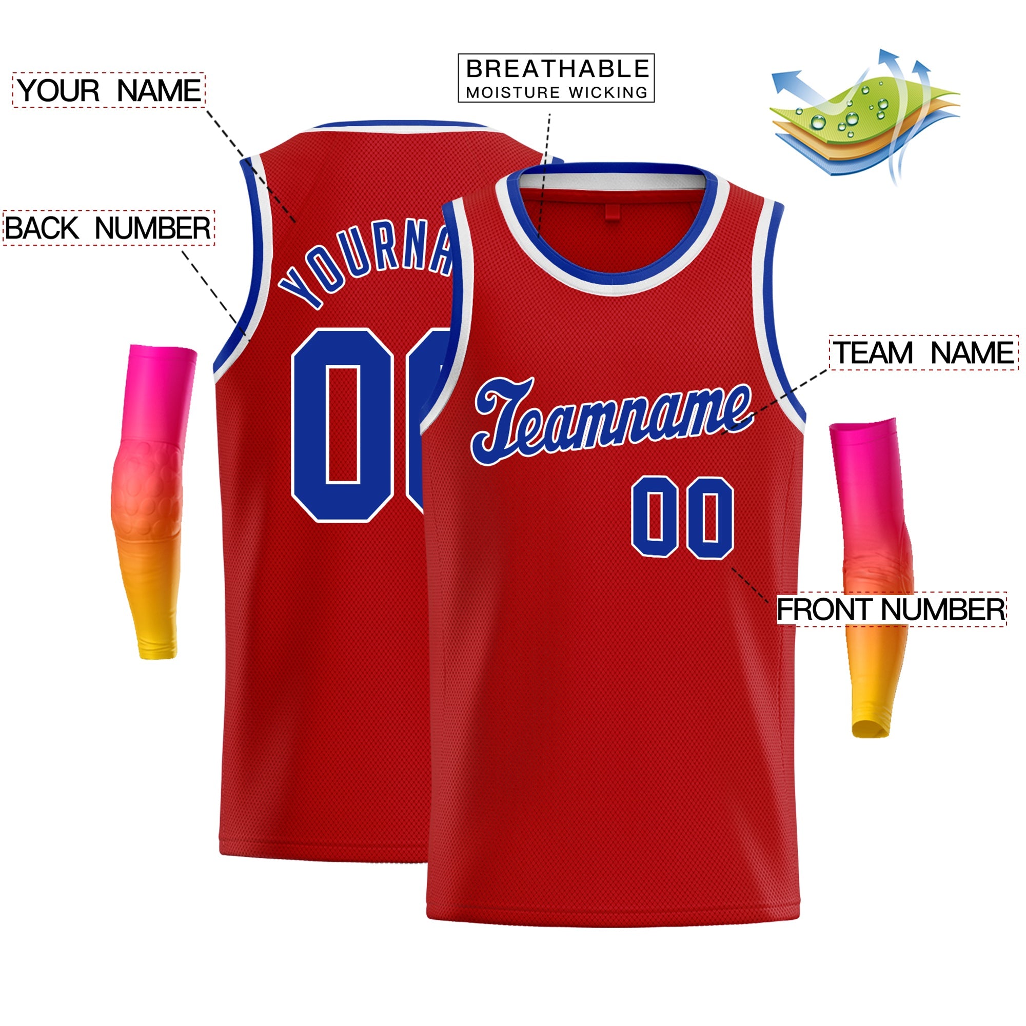 Custom Classic Tops Herren-Freizeit-Basketballtrikot