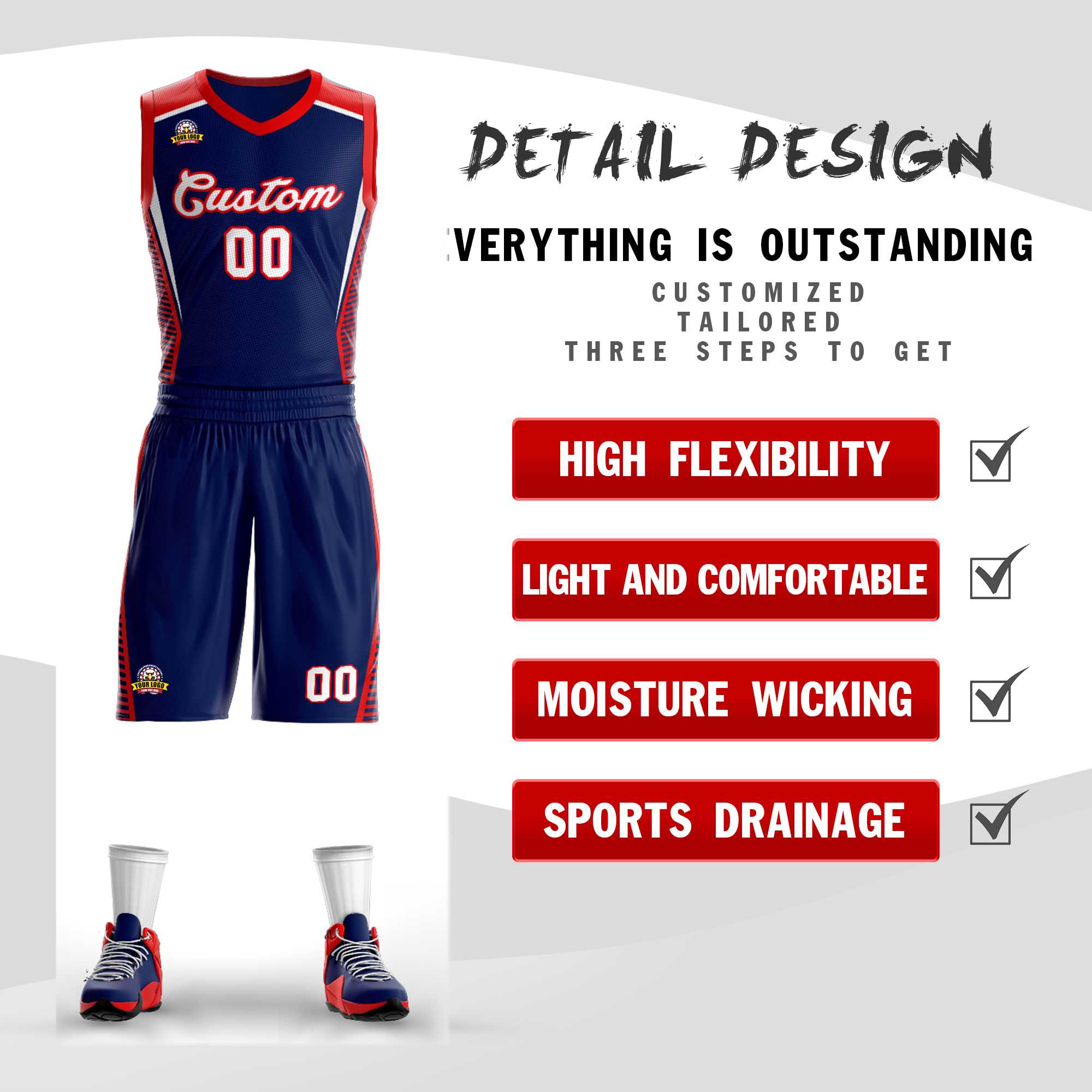 Custom Classic Sets Mesh-Basketballtrikot Custom Classic Sets Mesh-Basketballtrikot