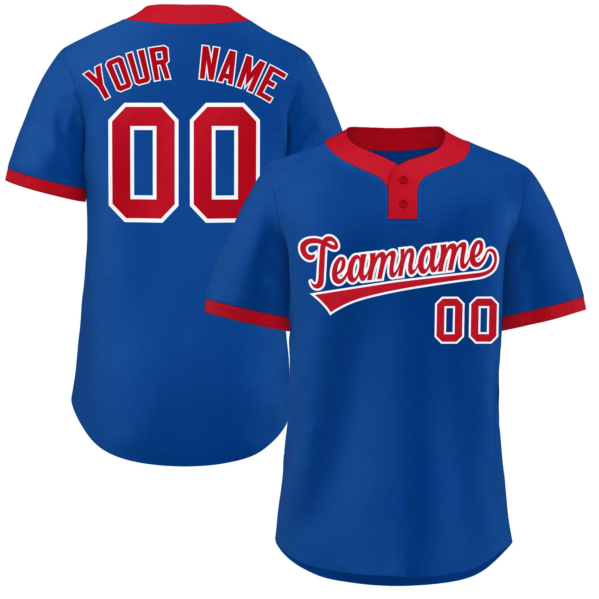 Custom Classic Style Authentic Two-Button Softball Jersey