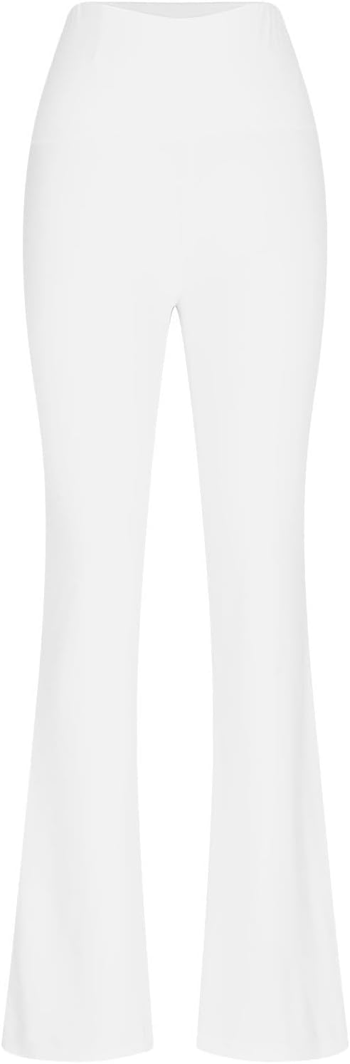 Womens Stretch High Waist Leggings Regular Fitted Solid Flared Pants Active Workout Yoga Seamless Womens Stretch High Waist Leggings Regular Fitted Solid Flared Pants Active Workout Yoga Seamless