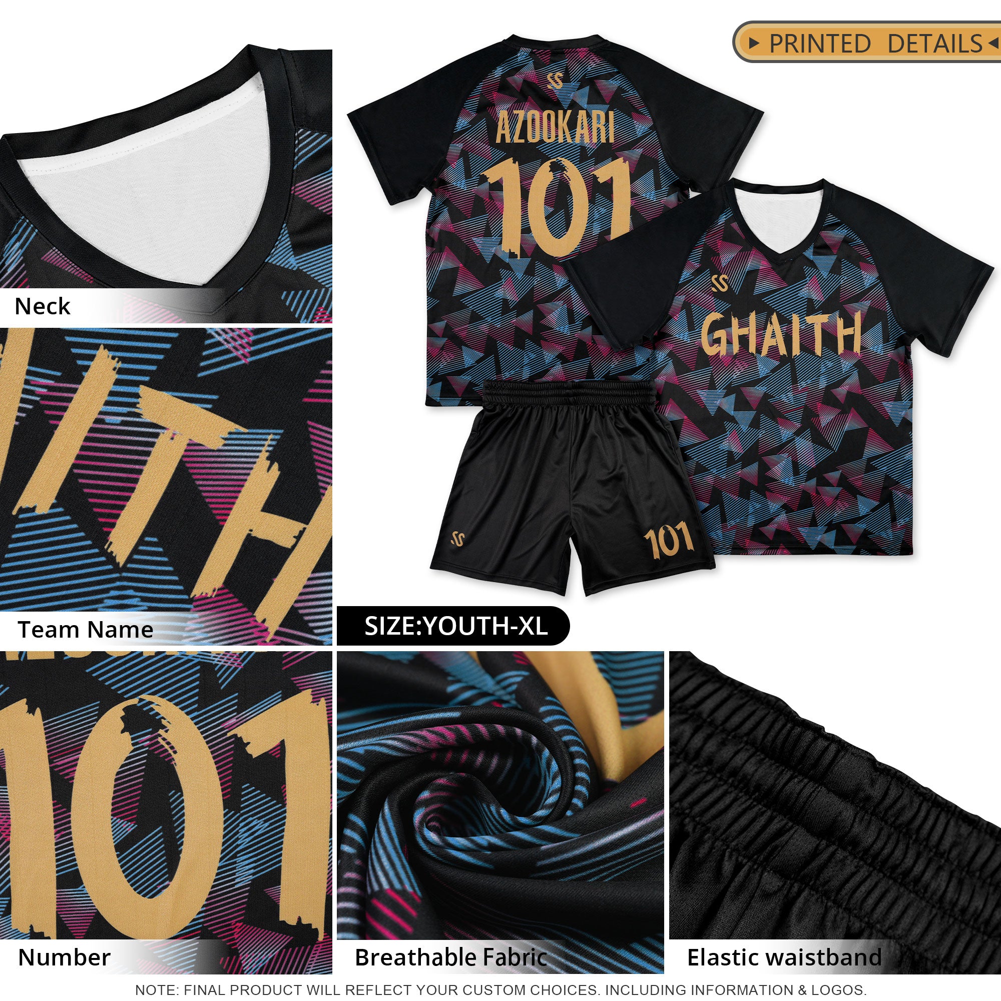 Atmungsaktives Outdoor-Fußballtrikot mit individuellem Druck