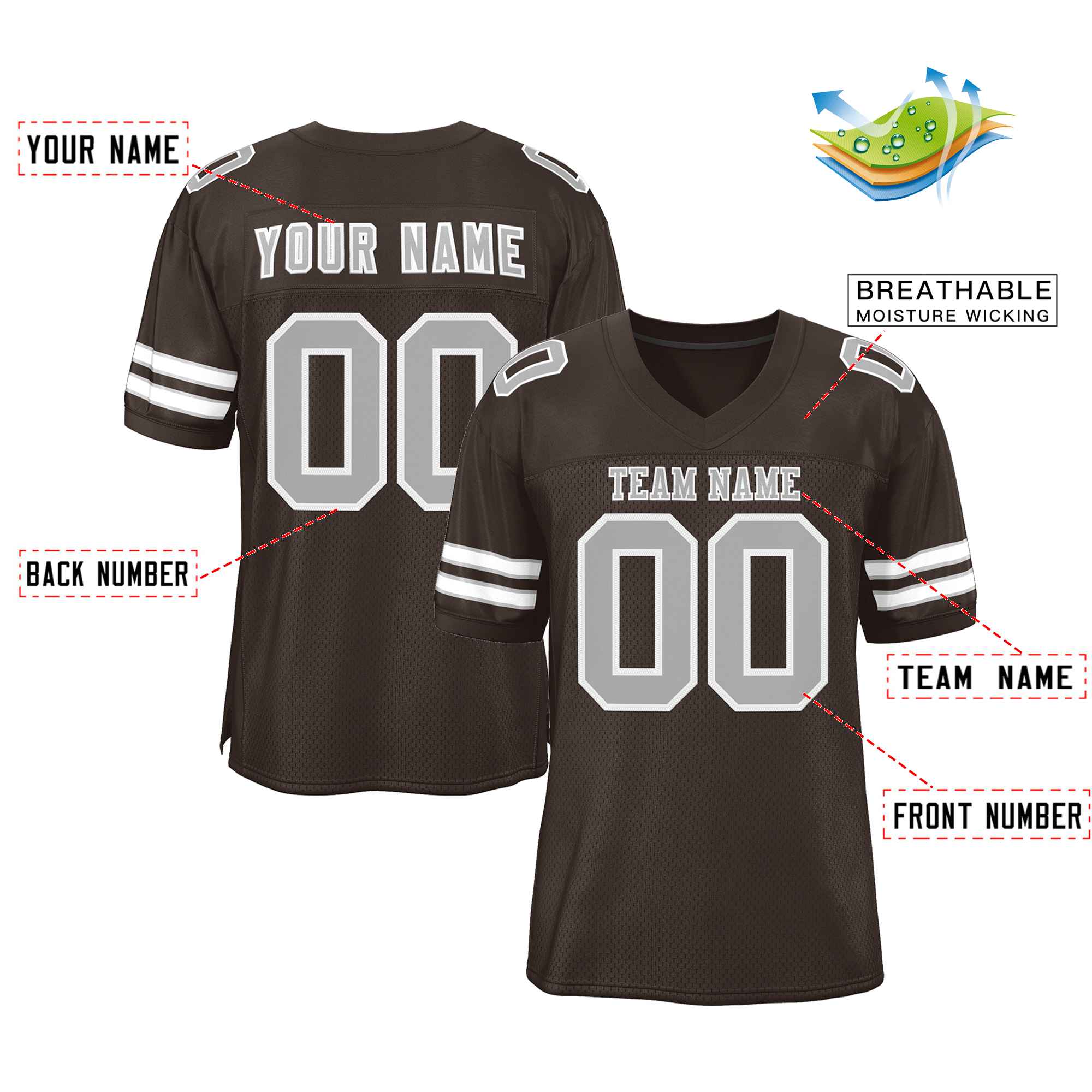 Maßgeschneidertes authentisches Fußballtrikot im klassischen Stil
