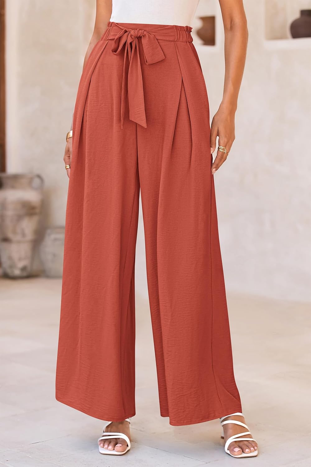 Women's Wide Leg Work Pants Business Casual High Waisted Palazzo Trouser Summer Clothes Women's Wide Leg Work Pants Business Casual High Waisted Palazzo Trouser Summer Clothes