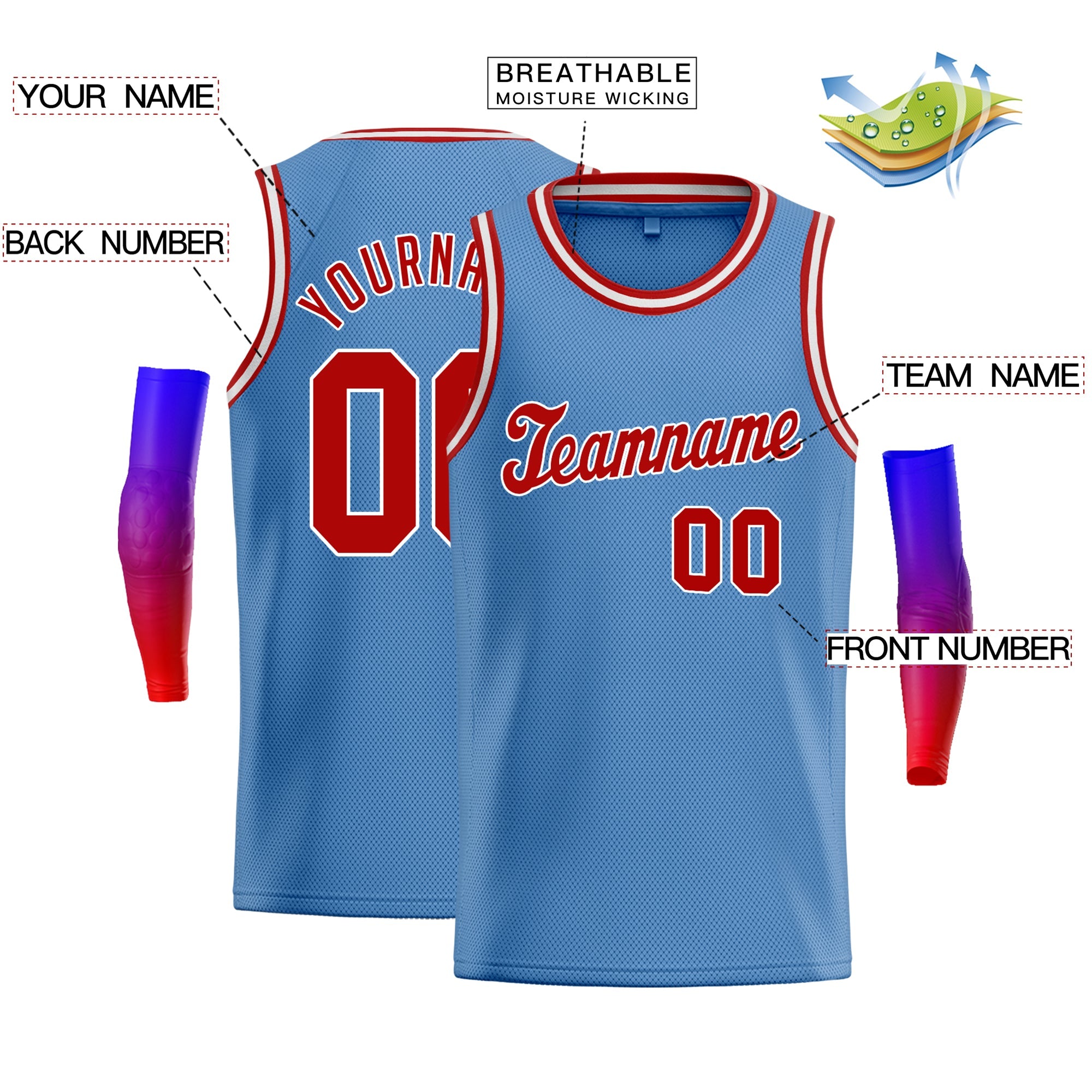 Custom Classic Tops Herren-Freizeit-Basketballtrikot