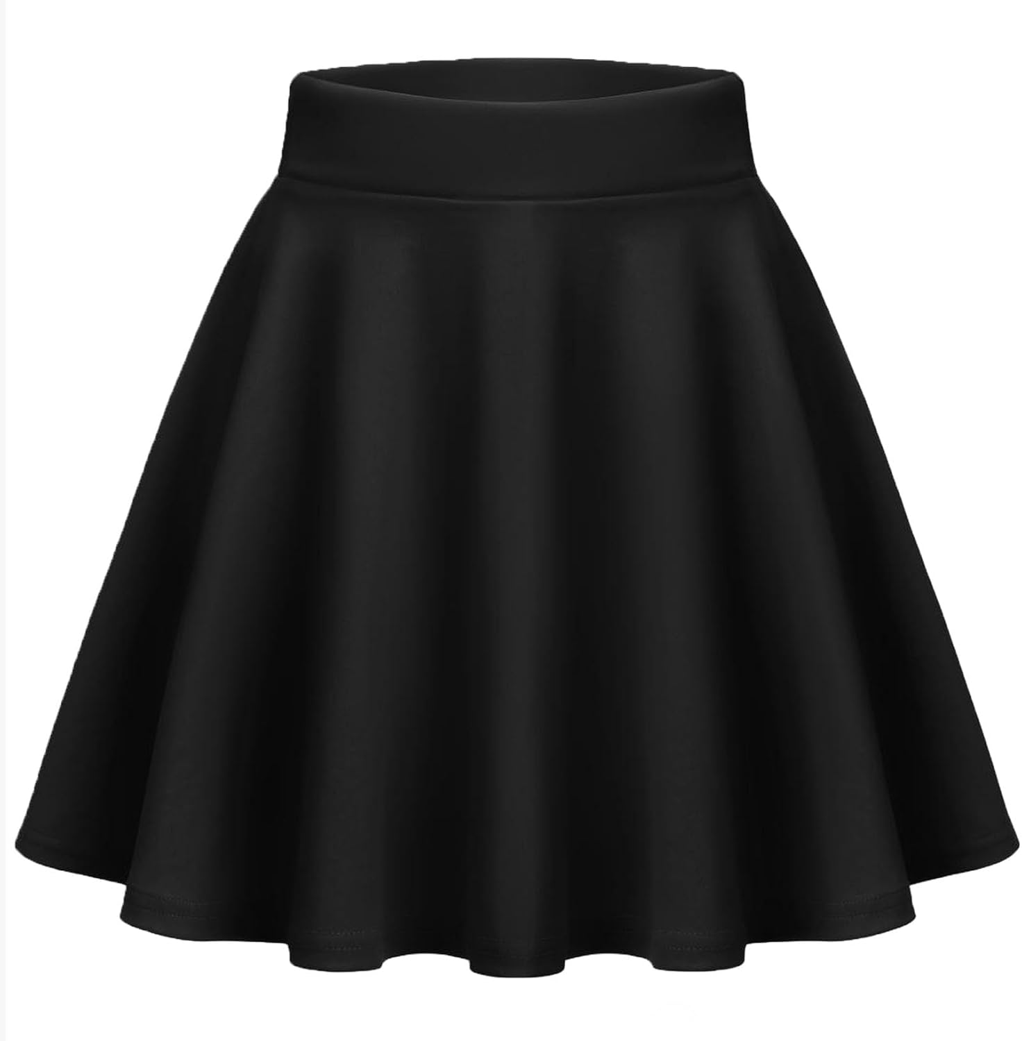 Women's Skirt Basic Mini Skater Summer Skirts Stretchable High Waist A-Line Party Club