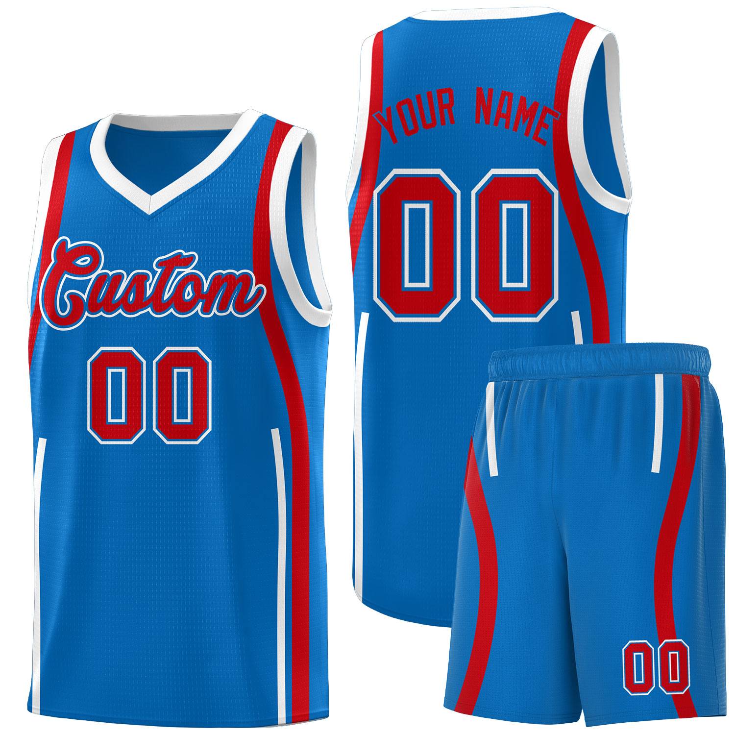 Benutzerdefinierte Basketball-Kits mit Bandmuster