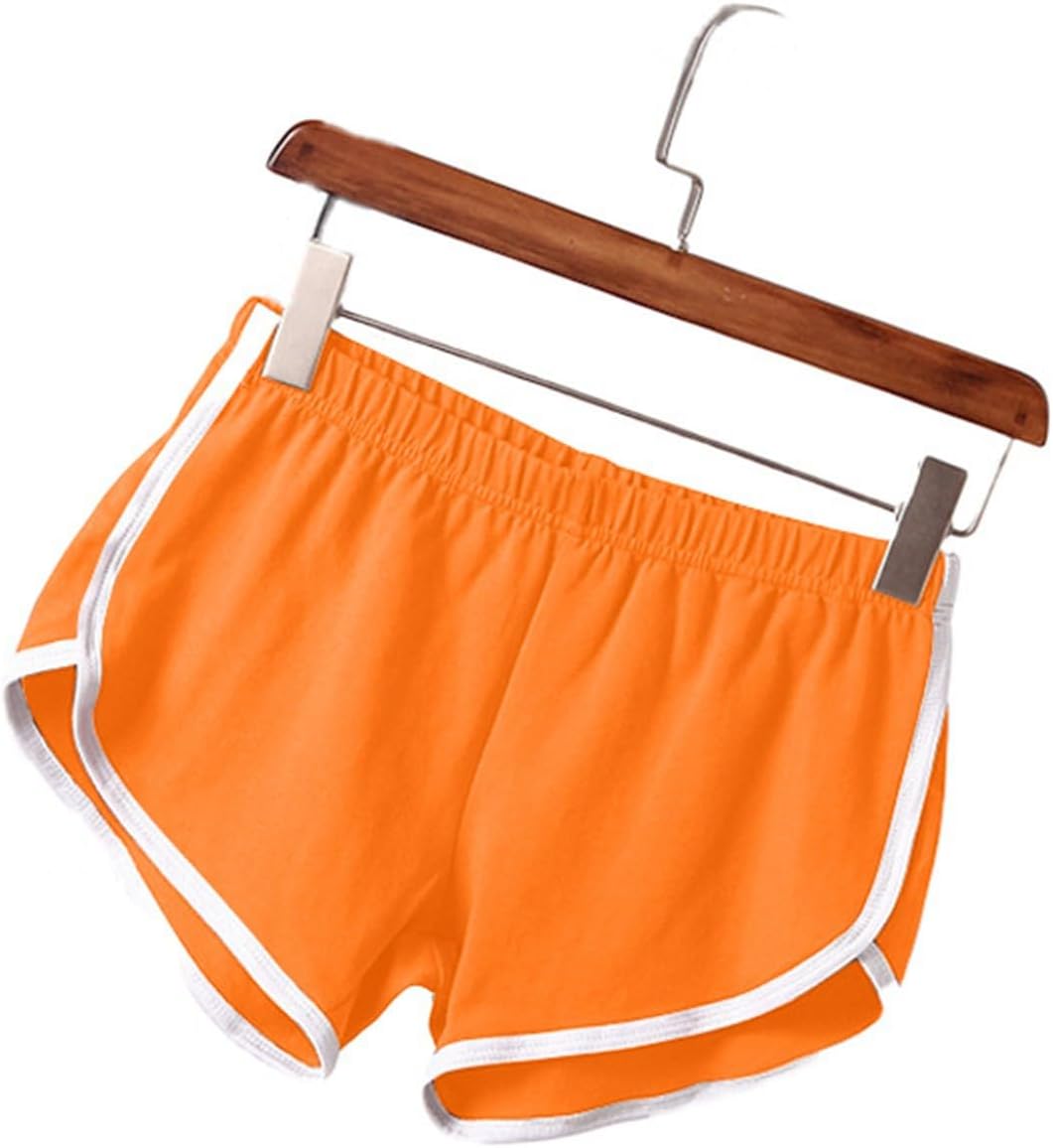 Athletic Shorts for Women 3 Packs Elastic Waist Color Block Lounge Yoga Shorts Comfy Running Biker Workout Shorts