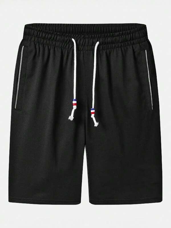 Dreiteiliges einfarbiges Shorts-Set für Herren, lockere, lässige Sport-Bermudashorts, leichter Stoff, geeignet für Fitness und Freizeit Dreiteiliges einfarbiges Shorts-Set für Herren, lockere, lässige Sport-Bermudashorts, leichter Stoff, geeignet für Fitness und Freizeit