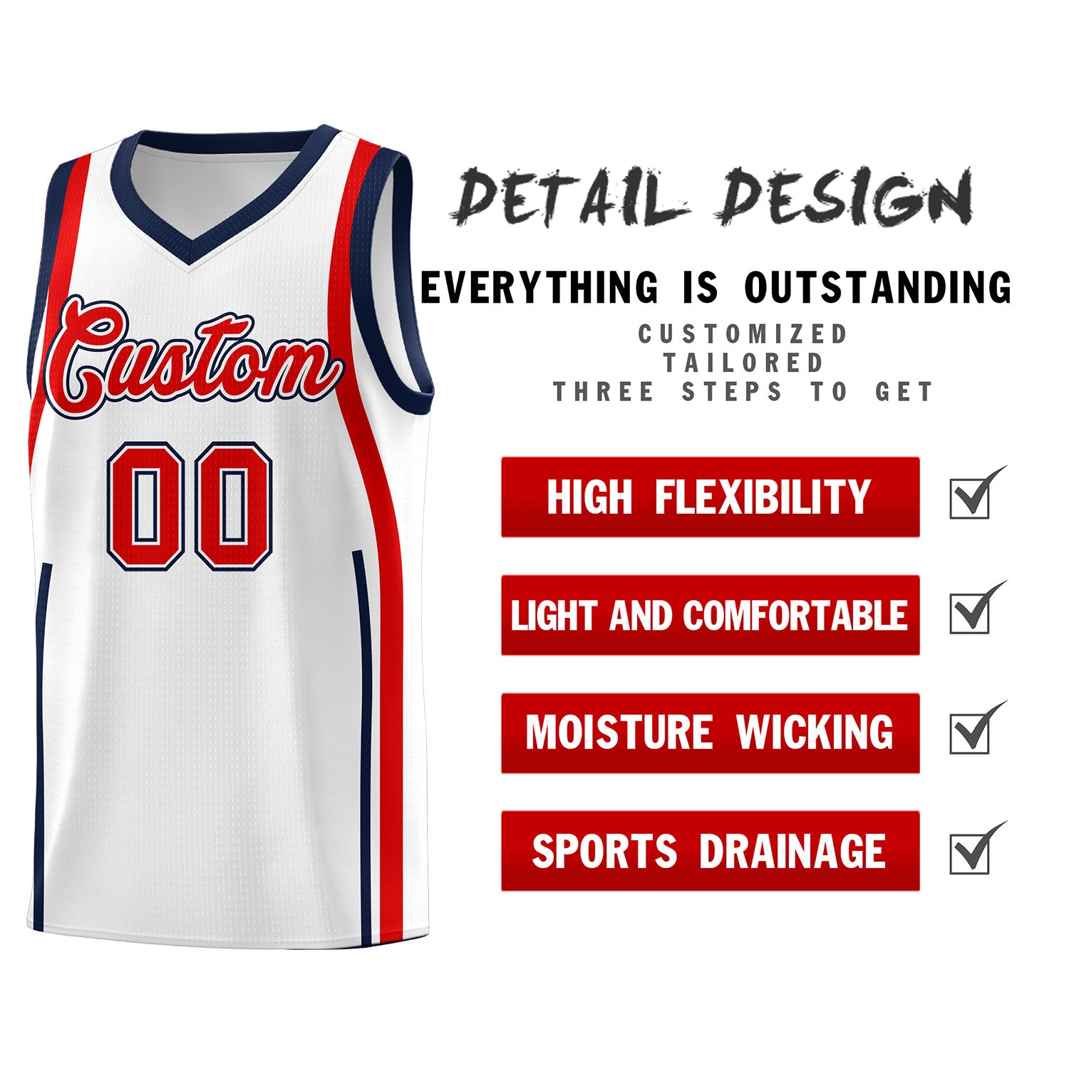 Benutzerdefinierte Basketball-Kits mit Bandmuster