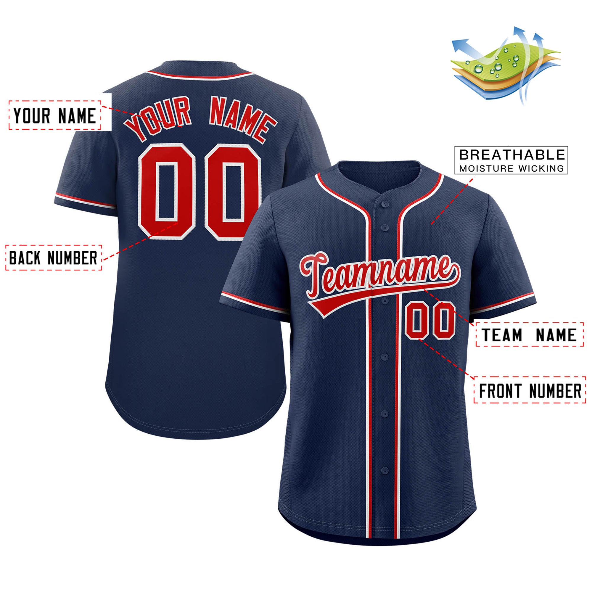 Benutzerdefiniertes, authentisches Baseball-Trikot im klassischen Stil