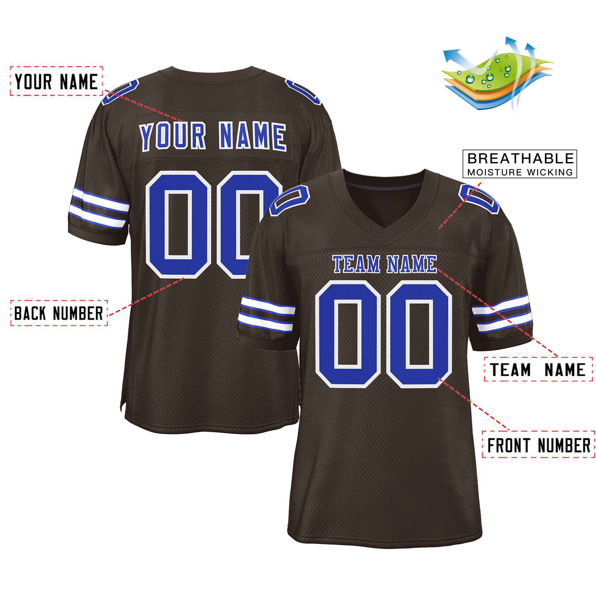 Maßgeschneidertes authentisches Fußballtrikot im klassischen Stil