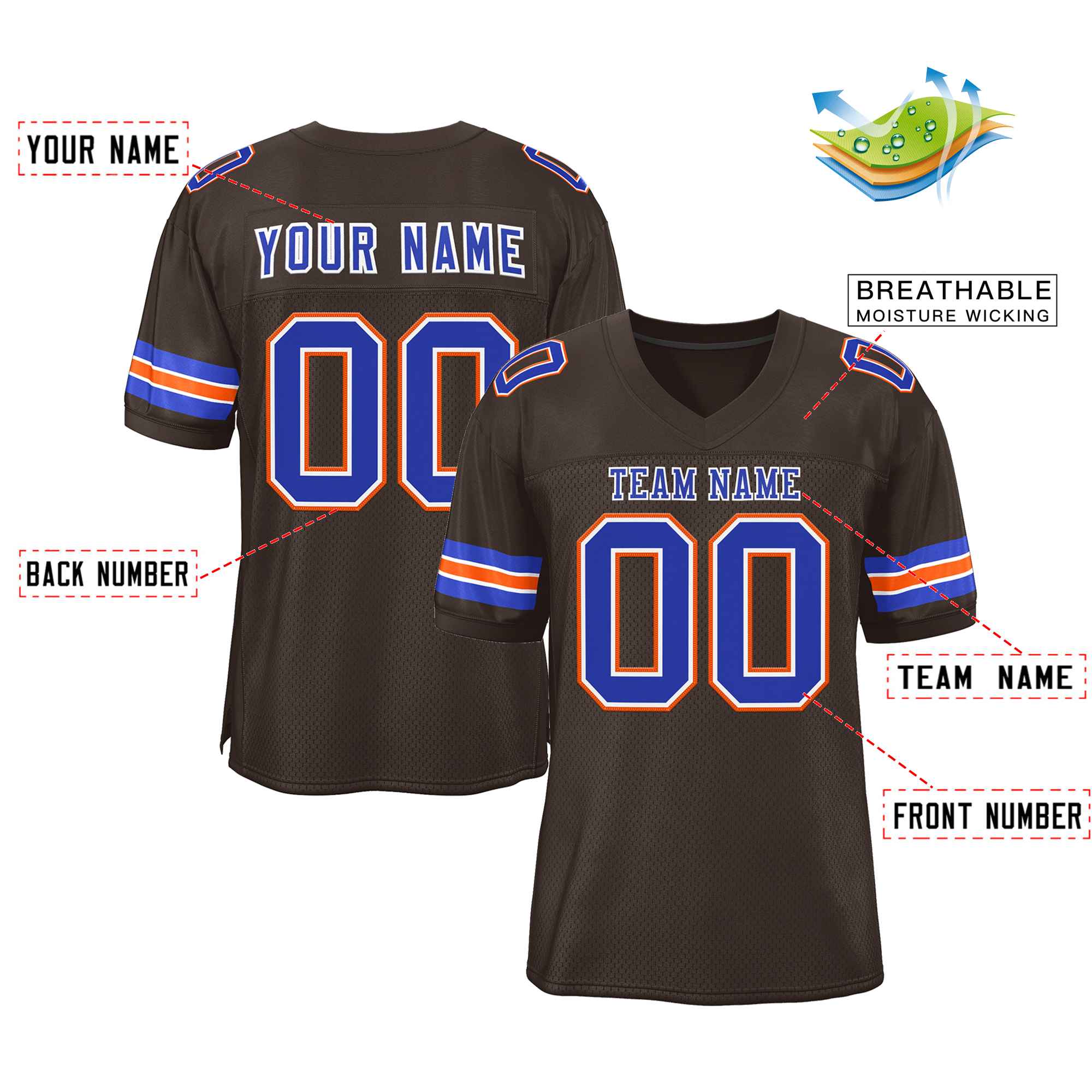 Maßgeschneidertes authentisches Fußballtrikot im klassischen Stil