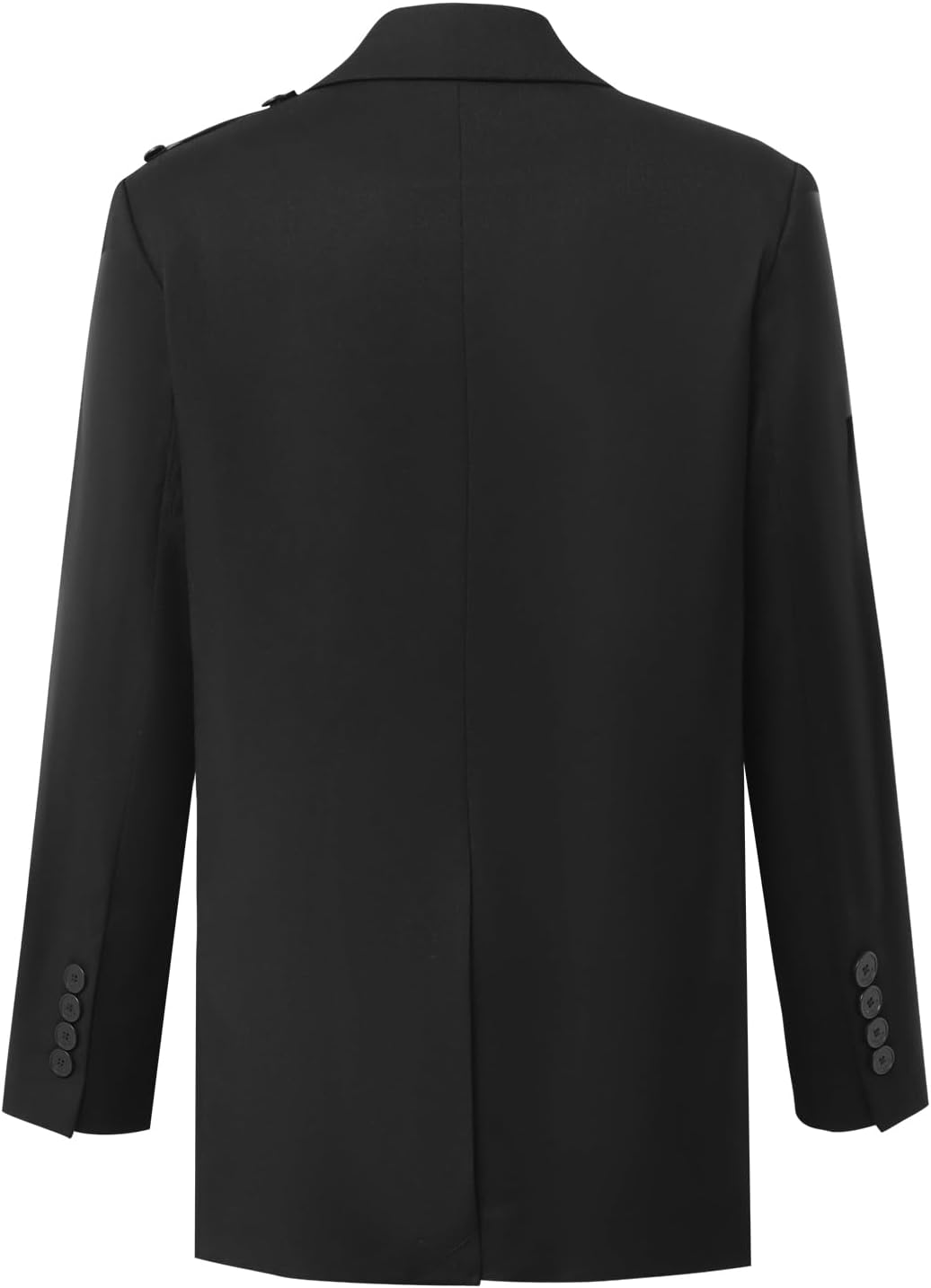 Women's Colorblock Double Breasted Oversized Blazer Black