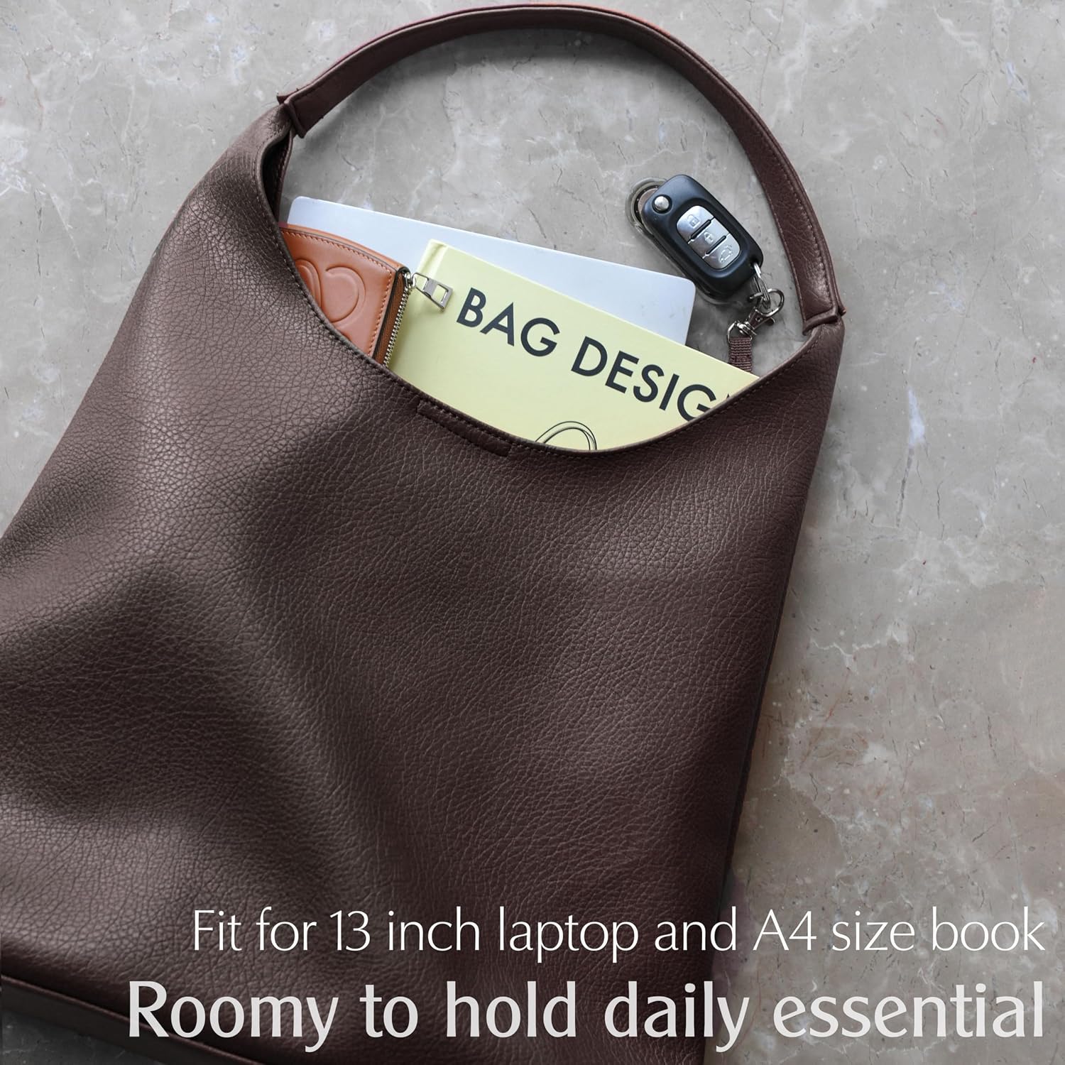 Women's Canvas Tote Bag Brown Large