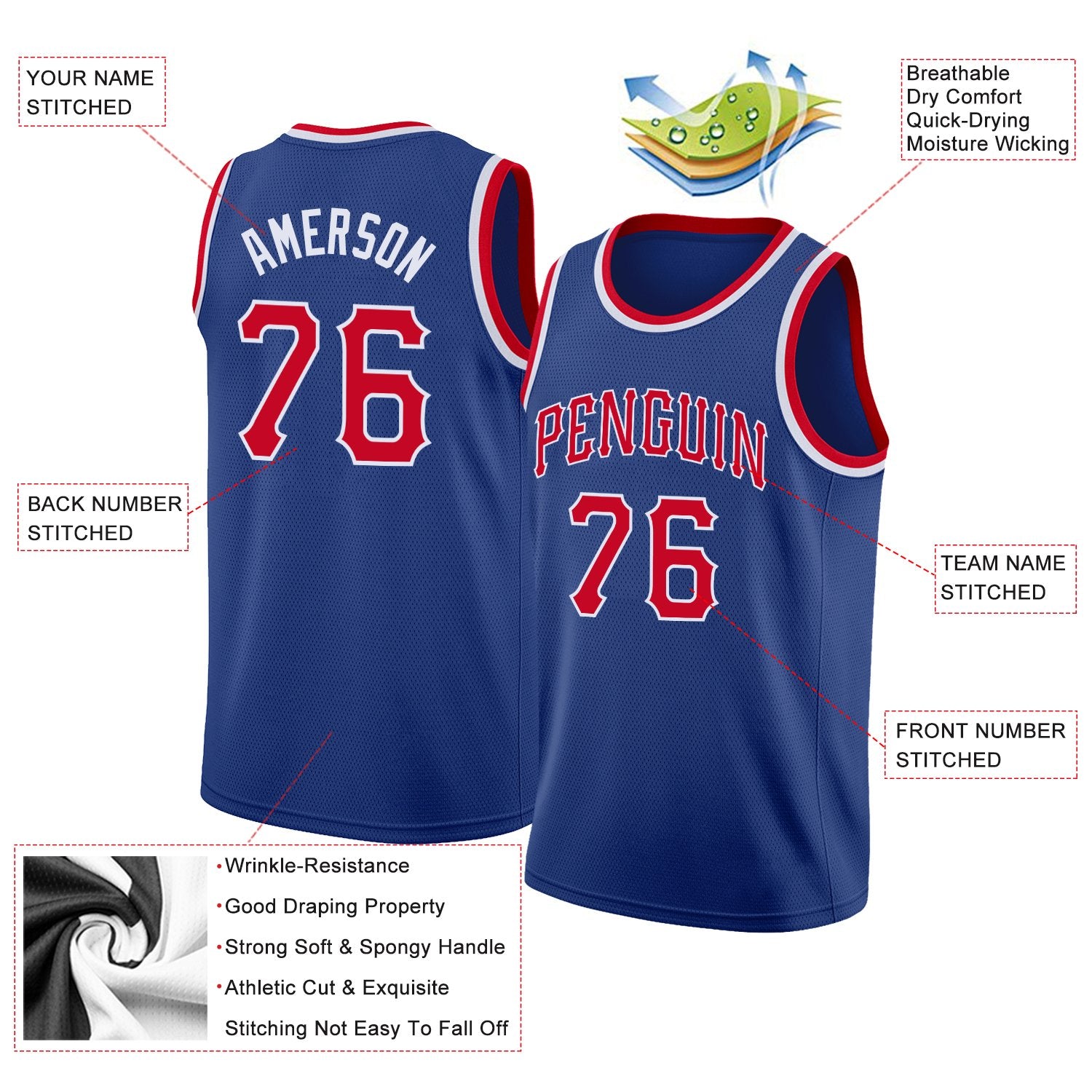 Custom Classic Tops Athletic Casual Basketball-Trikot