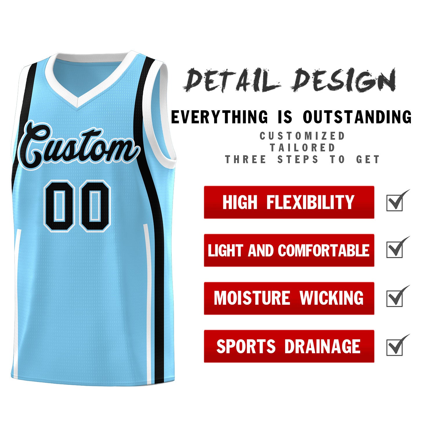 Benutzerdefinierte Basketball-Kits mit Bandmuster