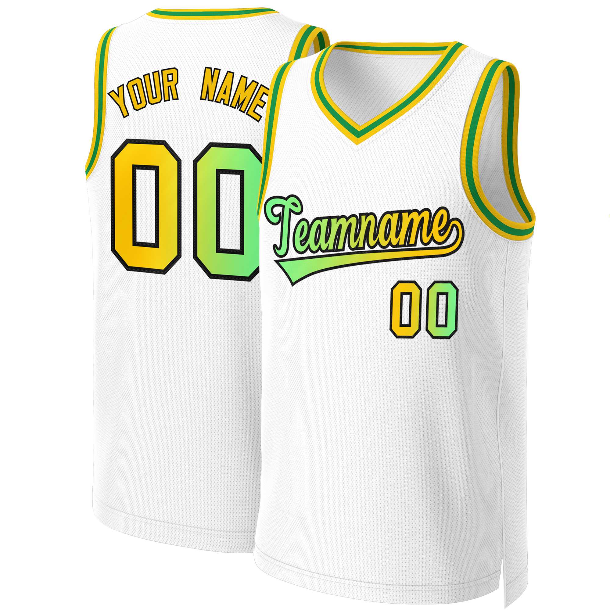 Benutzerdefiniertes Basketballtrikot mit klassischem Farbverlauf und modischen Oberteilen