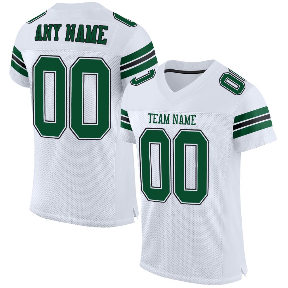 Custom Gotham Green-Black Classic Style Mesh Authentic Football Jersey