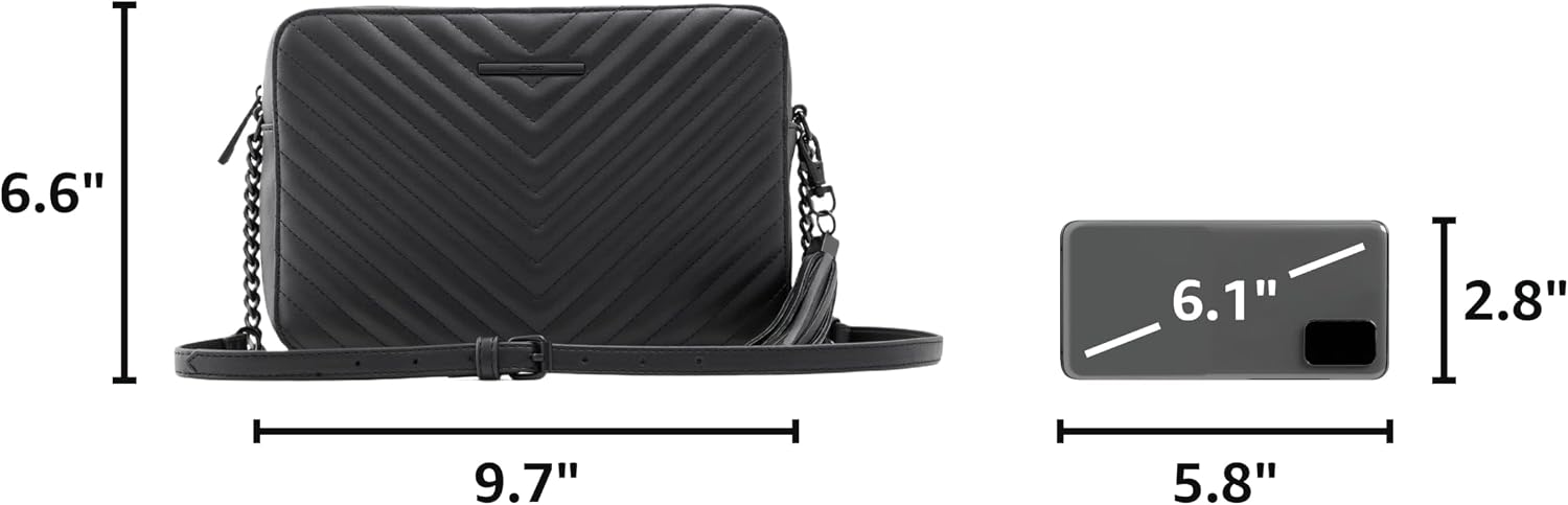 Women's Chevron Quilted Crossbody Bag with Tassel Women's Chevron Quilted Crossbody Bag with Tassel