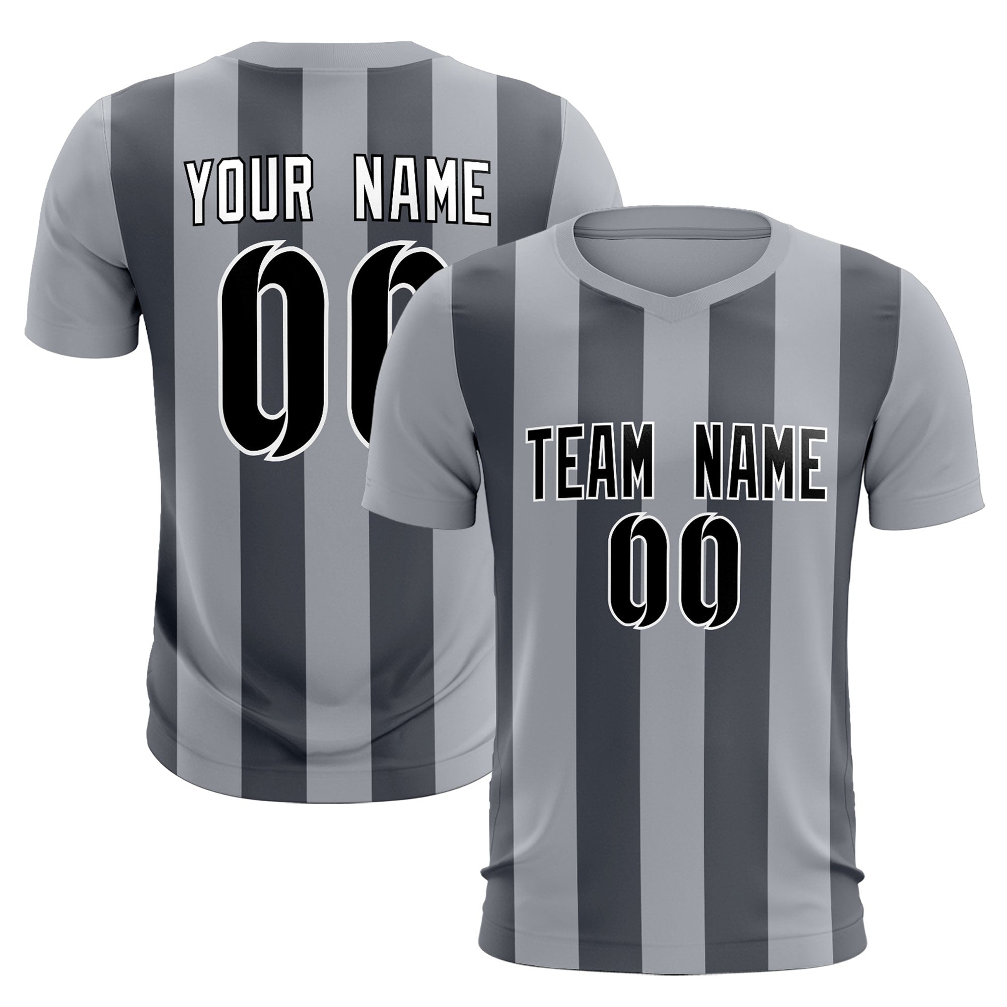 Benutzerdefinierte vertikale Streifen Casual Outdoor-Fußball-Sets-Trikot Benutzerdefinierte vertikale Streifen Casual Outdoor-Fußball-Sets-Trikot