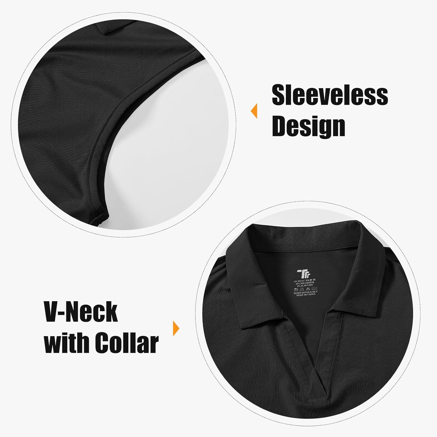 Women's Sleeveless Golf Polo Shirts Collared V Neck Tennis Tank Tops UPF 50+ Quick Dry Lightweight Women's Sleeveless Golf Polo Shirts Collared V Neck Tennis Tank Tops UPF 50+ Quick Dry Lightweight