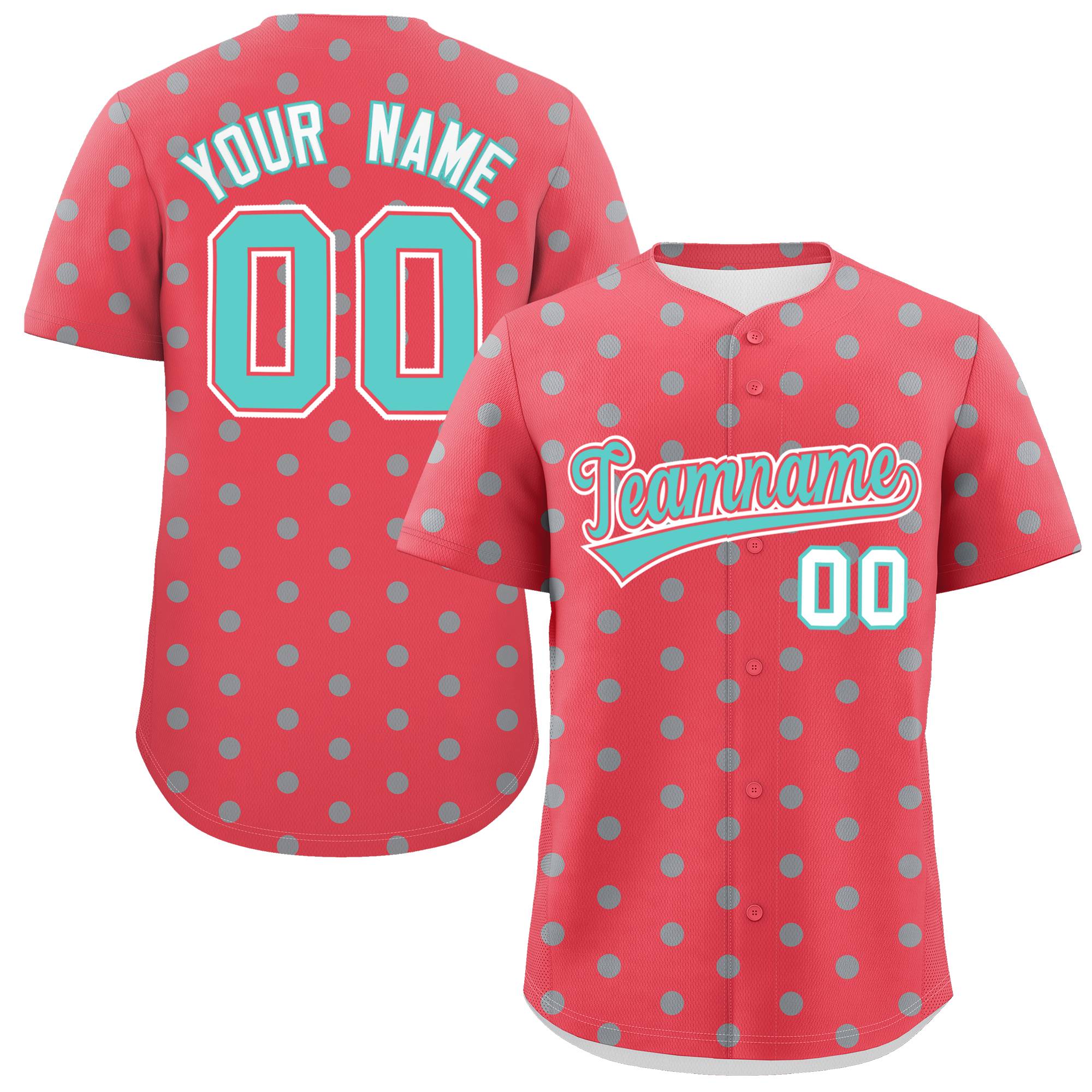 Benutzerdefiniertes, leuchtend grünes, personalisiertes, authentisches Baseball-Trikot mit Polka-Dot-Graffiti-Muster Benutzerdefiniertes, leuchtend grünes, personalisiertes, authentisches Baseball-Trikot mit Polka-Dot-Graffiti-Muster