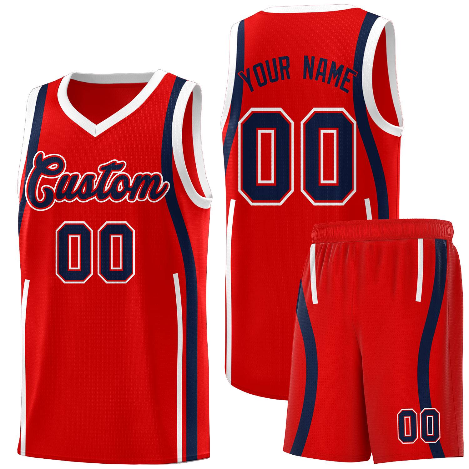 Benutzerdefinierte Basketball-Kits mit Bandmuster