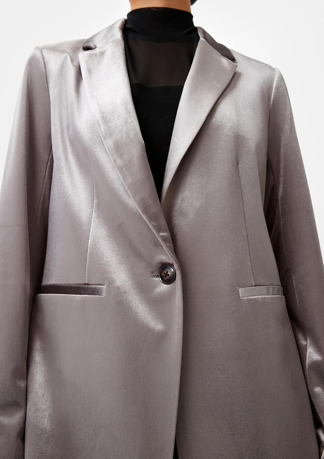 Womens Blazer Jacket Double Breasted Classic Tailored Button Down Business Casual Blazer