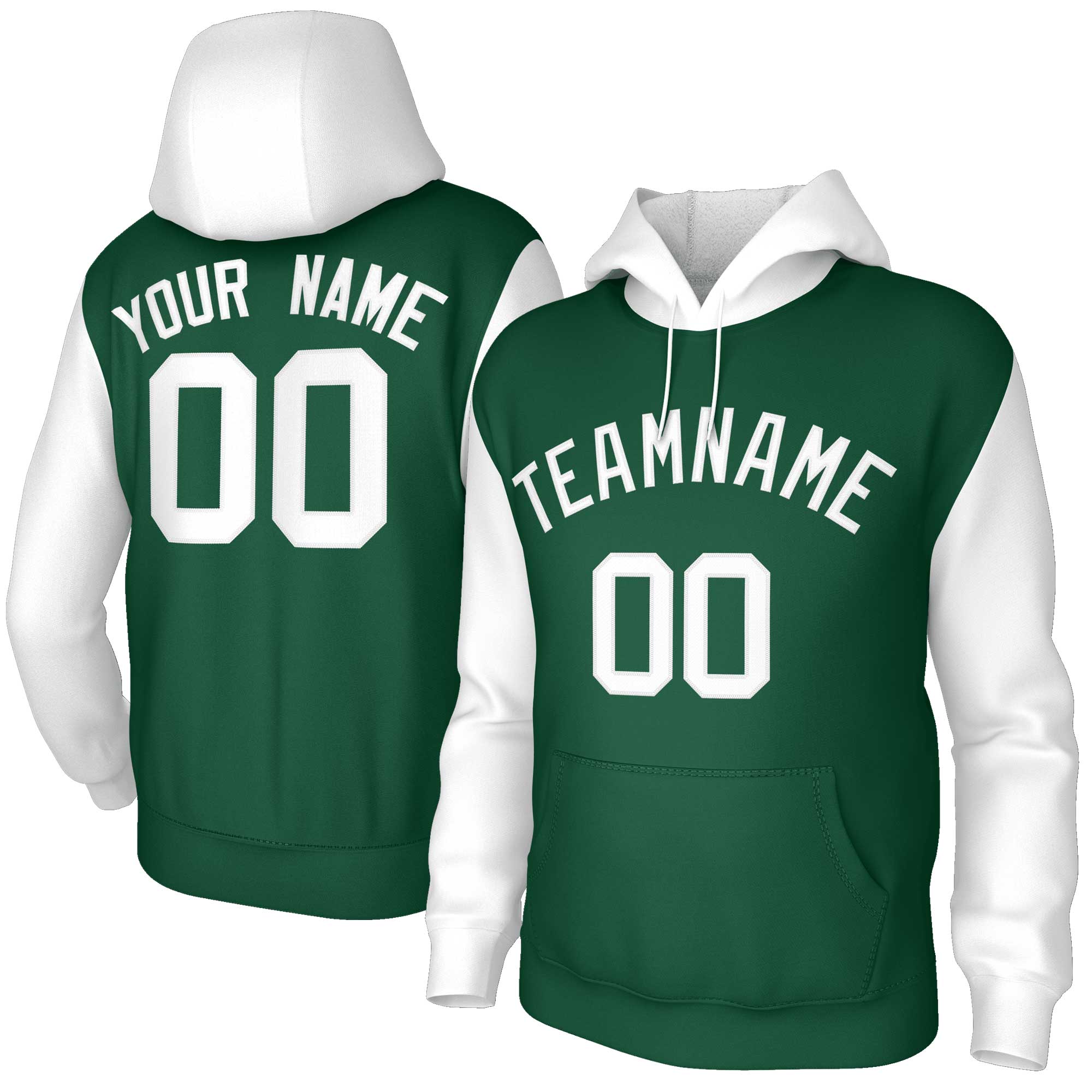 Benutzerdefinierte personalisierte Pullover-Hoodies mit Raglanärmeln