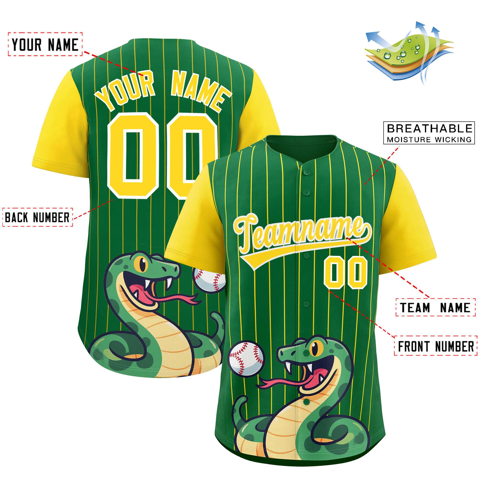 Authentisches Baseball-Trikot mit individuellem Streifen-Tiere-Graffiti-Muster, Raglanärmeln Authentisches Baseball-Trikot mit individuellem Streifen-Tiere-Graffiti-Muster, Raglanärmeln