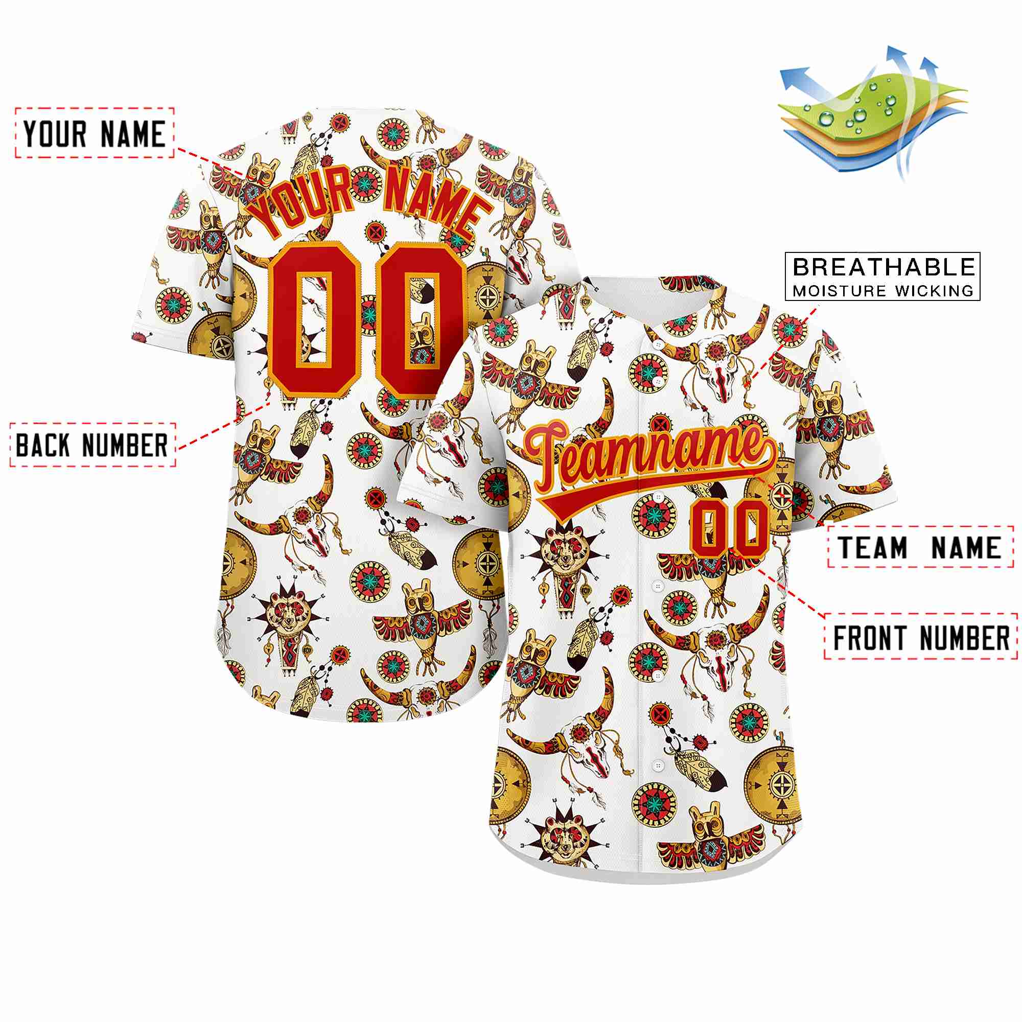 Benutzerdefiniertes 3D-Graffiti-Muster, personalisiertes Design, authentisches Baseball-Trikot