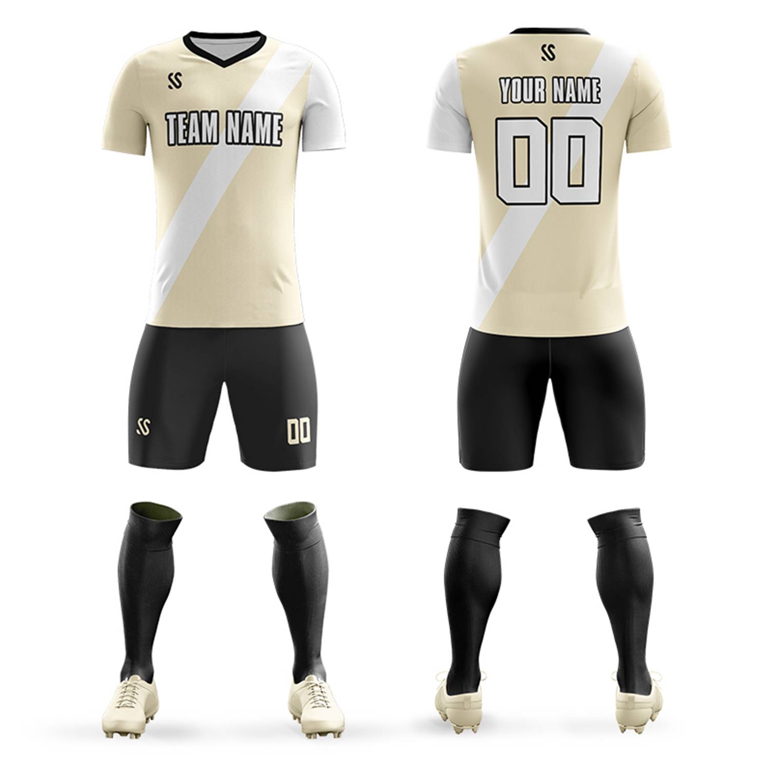 Benutzerdefinierte Freizeitdruck-Sportbekleidung-Fußball-Sets-Trikot