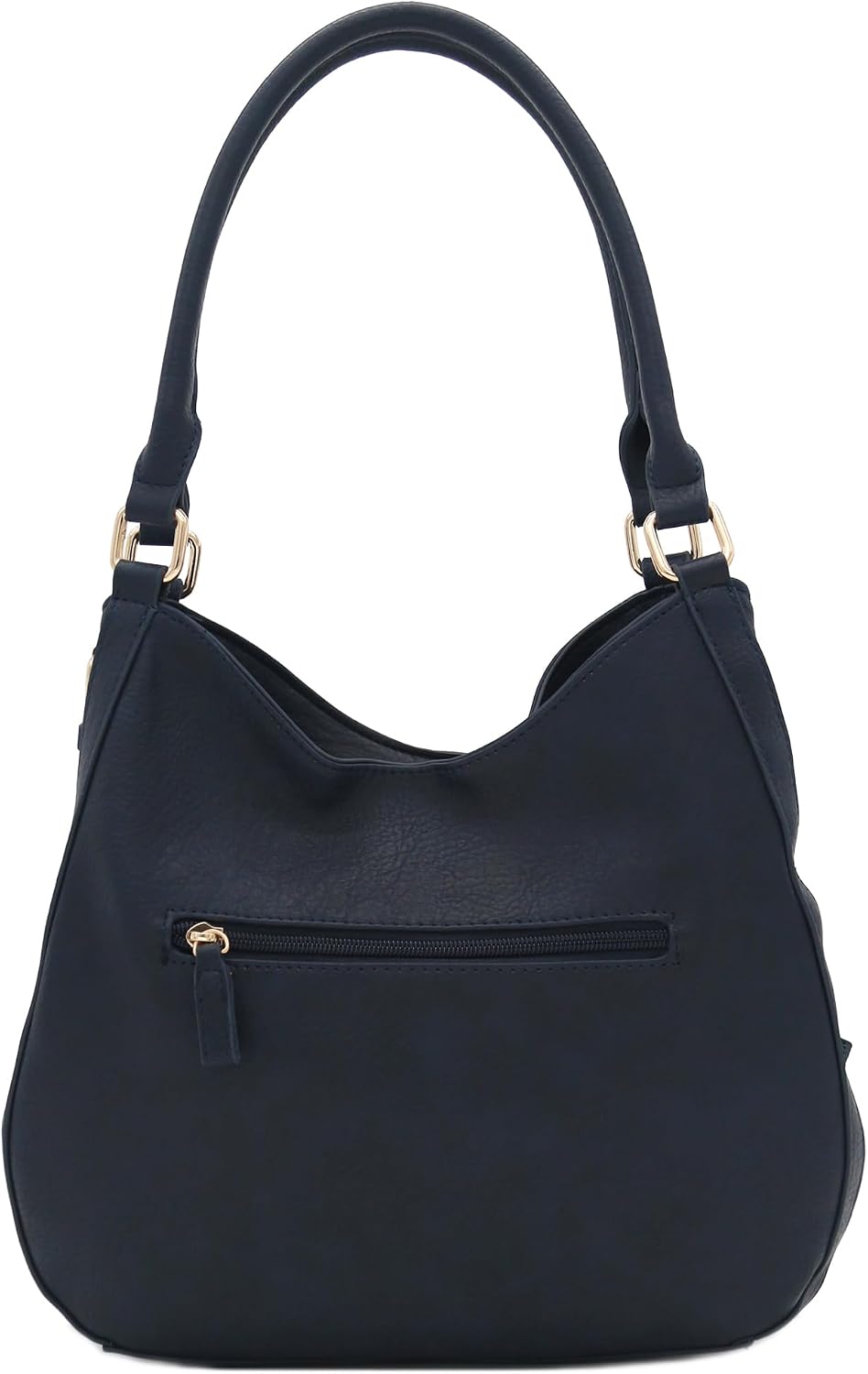 Women's Faux Leather Hobo Shoulder Bag Navy Purple