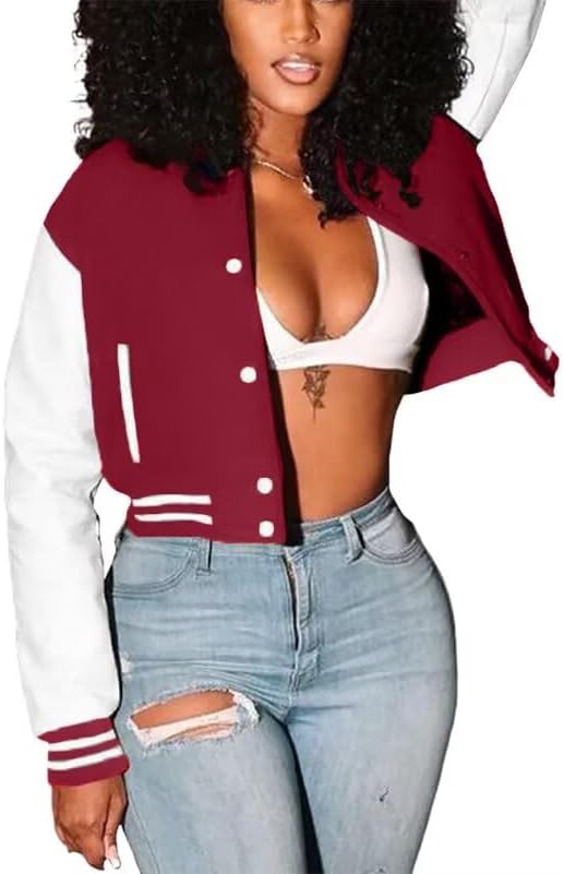 Women Denim Distressed Jacket Puff Sleeve Ripped Pockets Vintage Washed Classic Button Up Cropped Destroyed Jean Coat