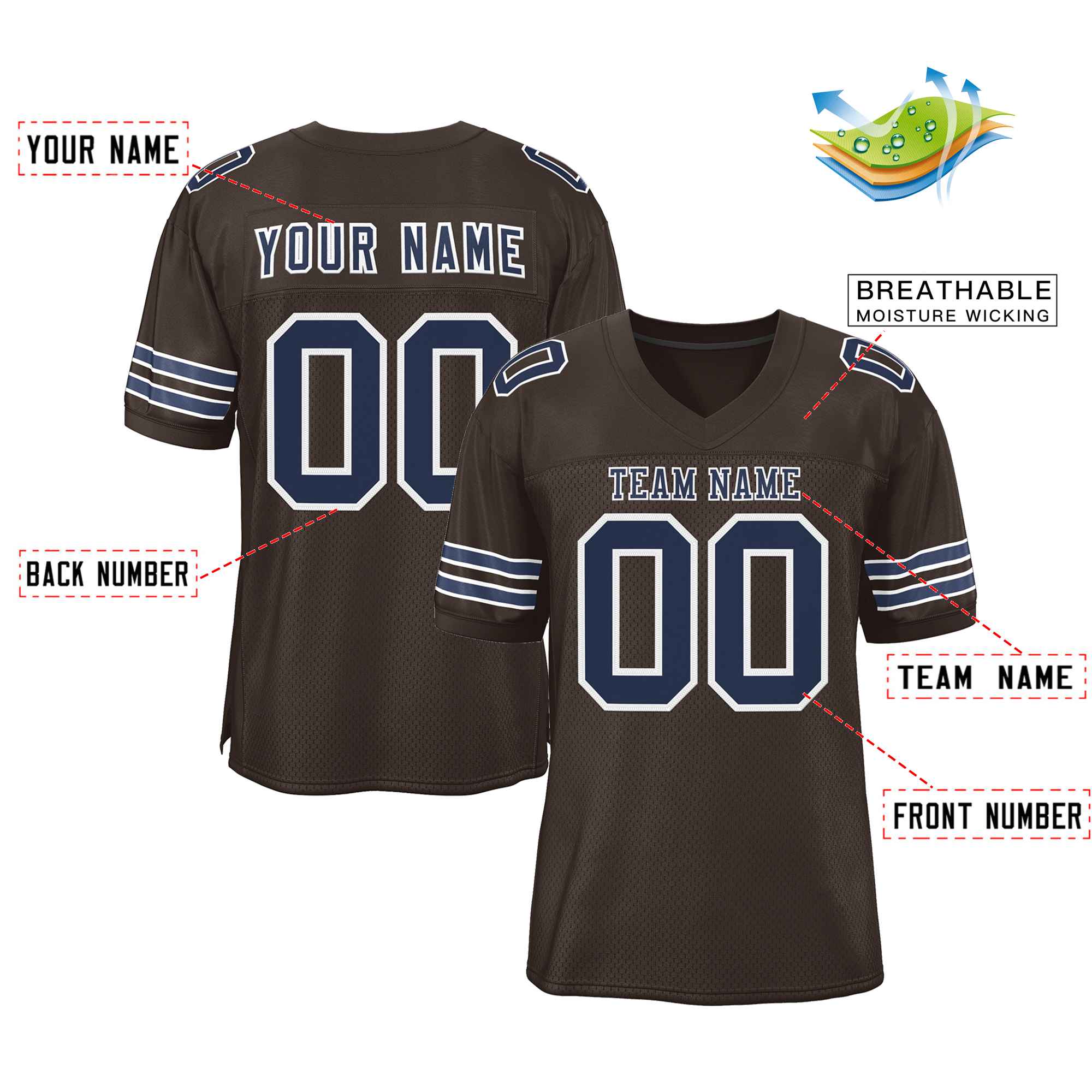 Maßgeschneidertes authentisches Fußballtrikot im klassischen Stil